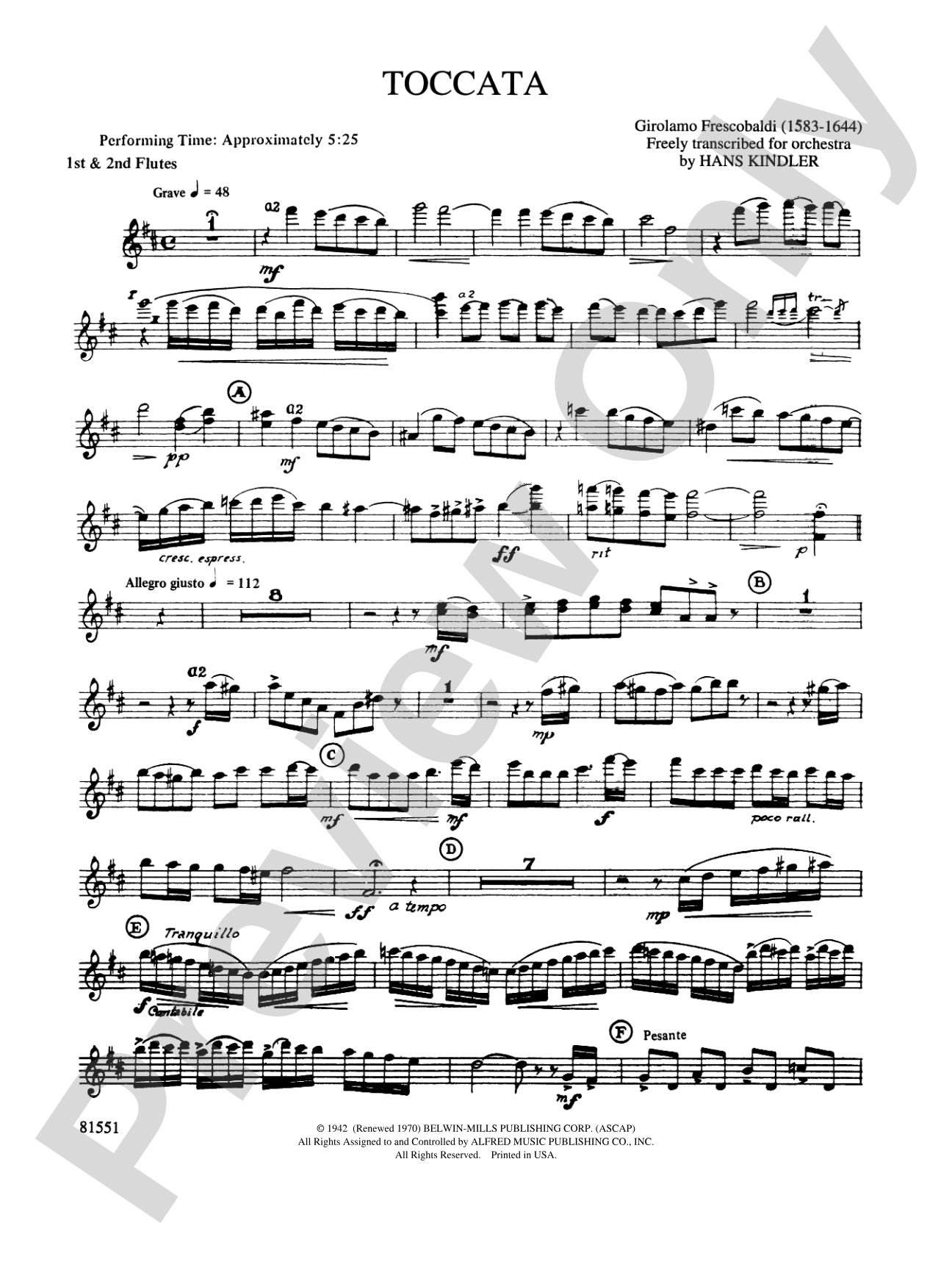 Toccata: 1st & 2nd Flute