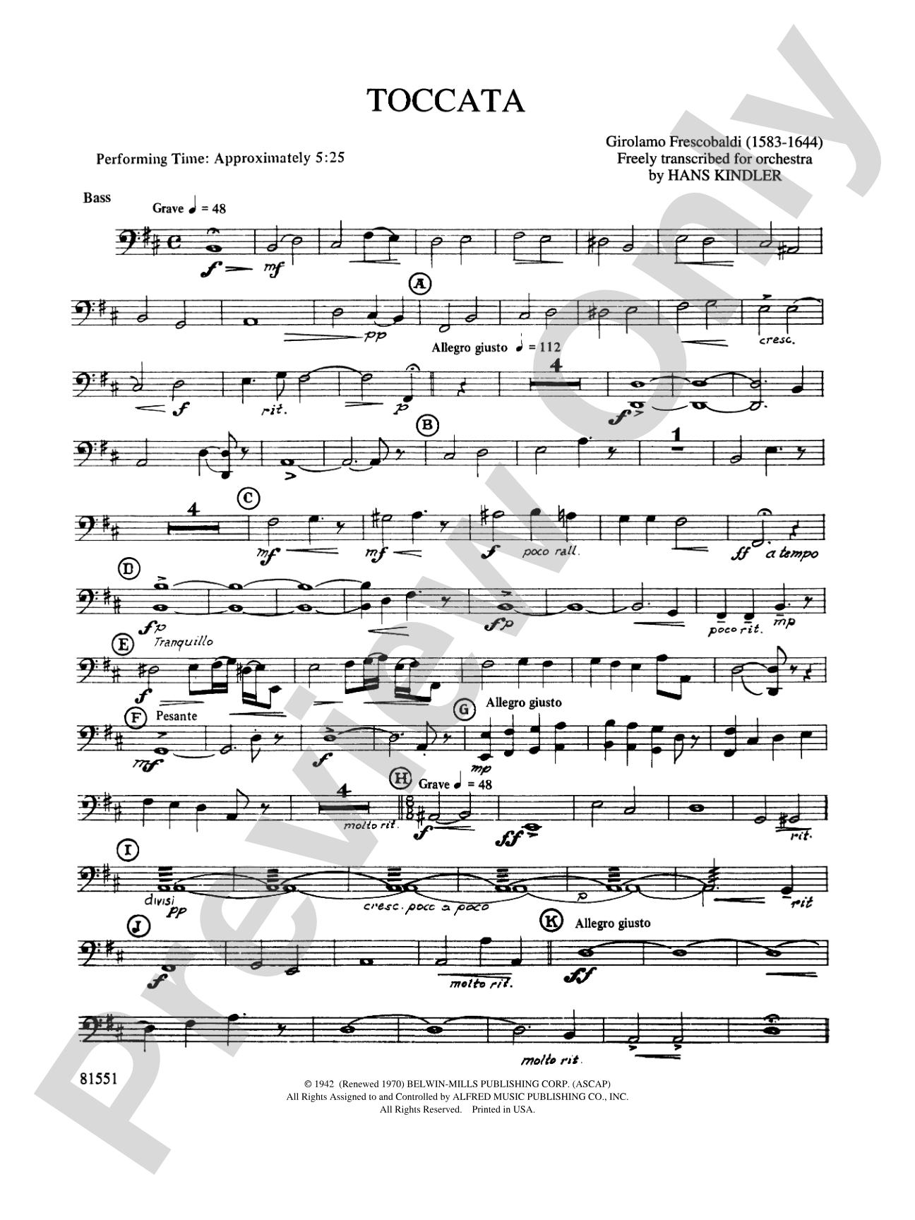 Toccata: String Bass