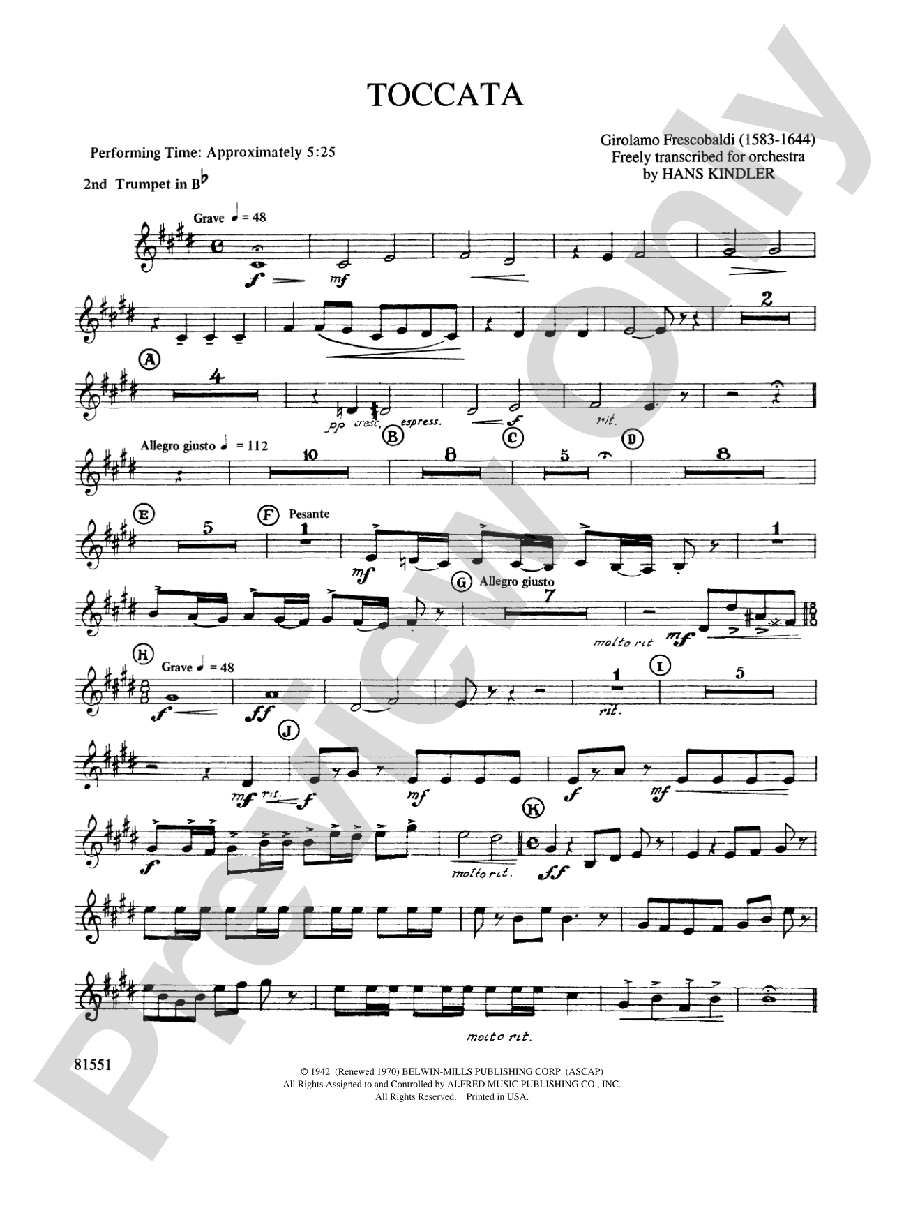 Toccata: 2nd B-flat Trumpet