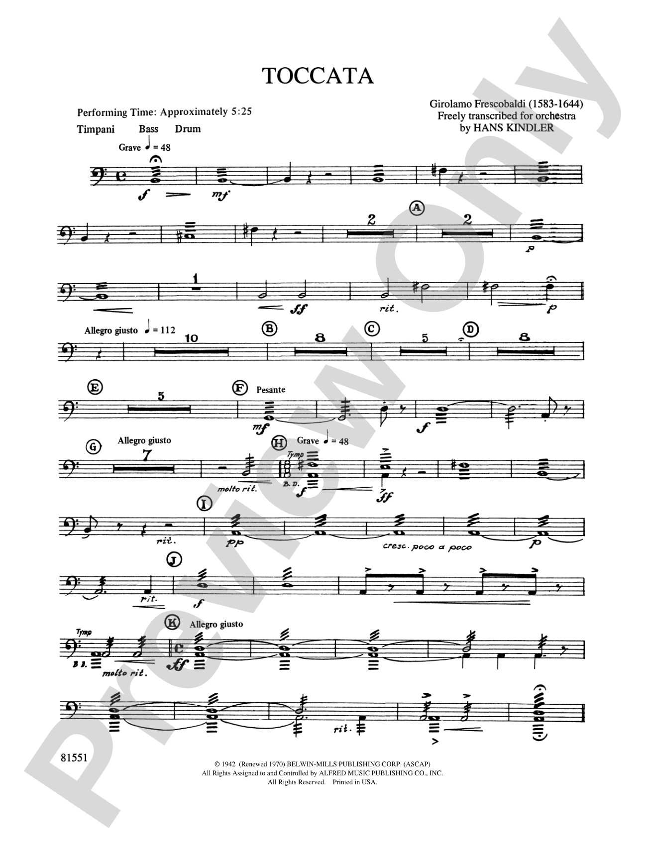 Toccata: Timpani