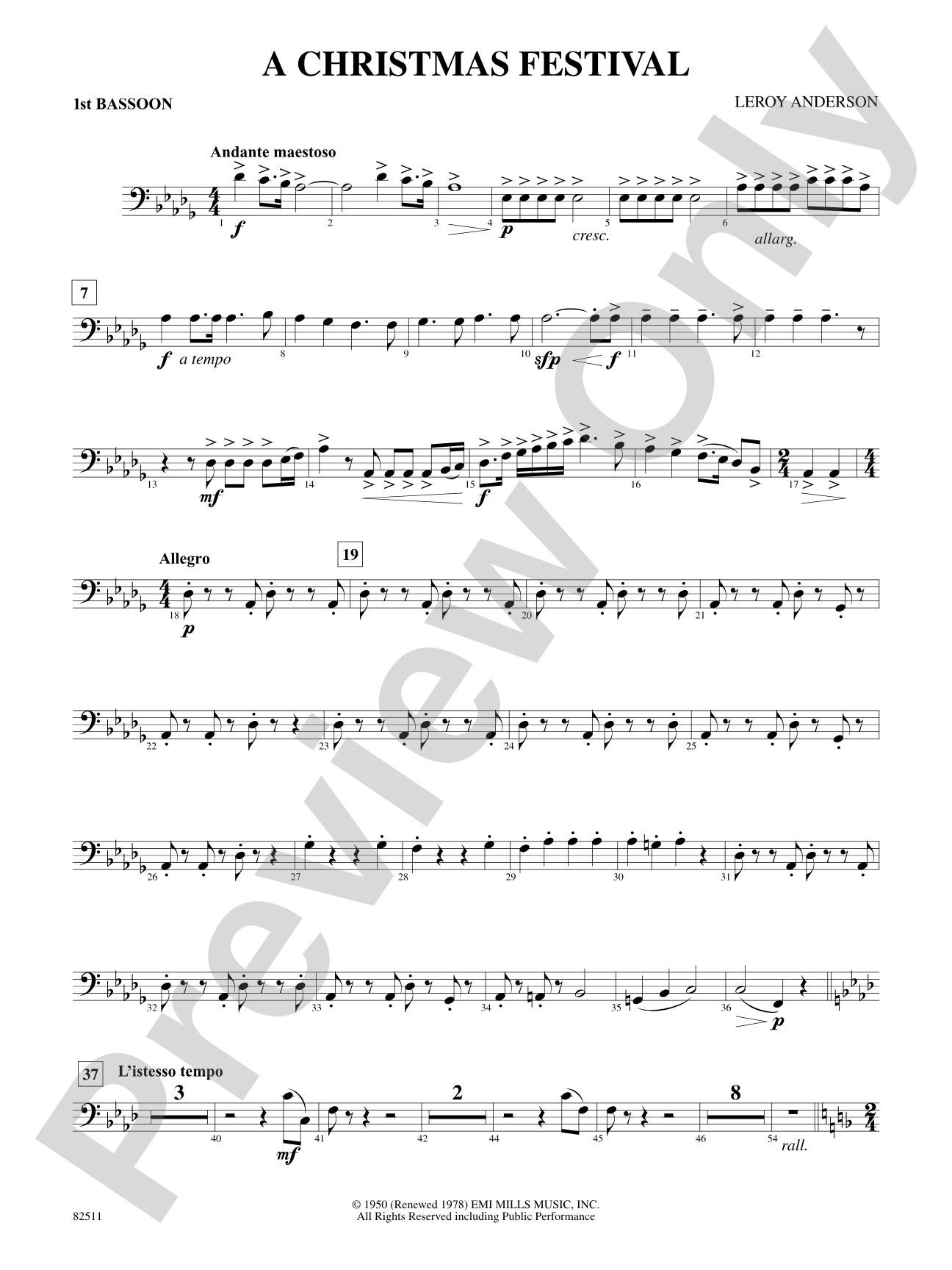 A Christmas Festival: Bassoon