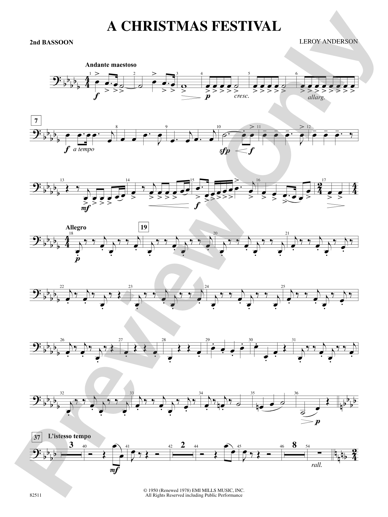 A Christmas Festival: 2nd Bassoon