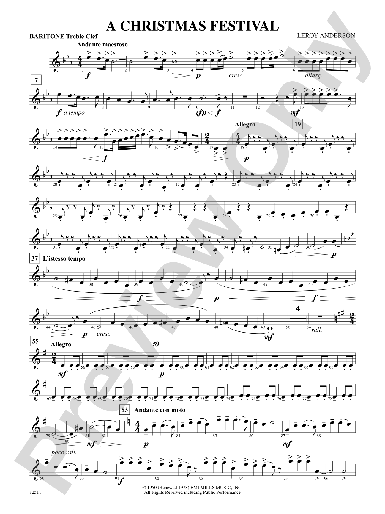 A Christmas Festival: Baritone T.C.