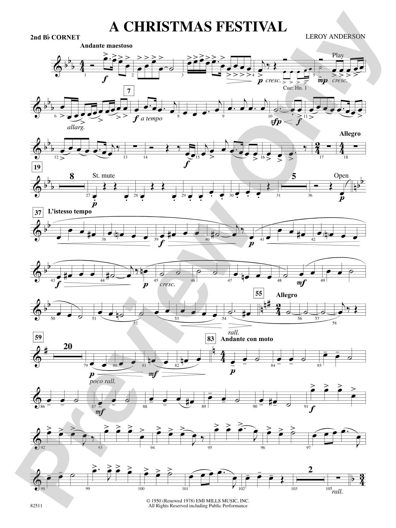 A Christmas Festival: 2nd B-flat Cornet