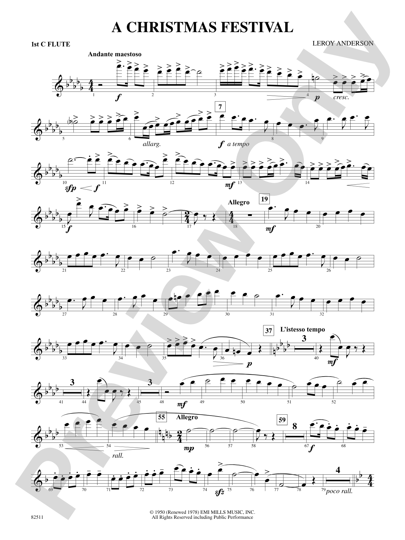 A Christmas Festival: Flute