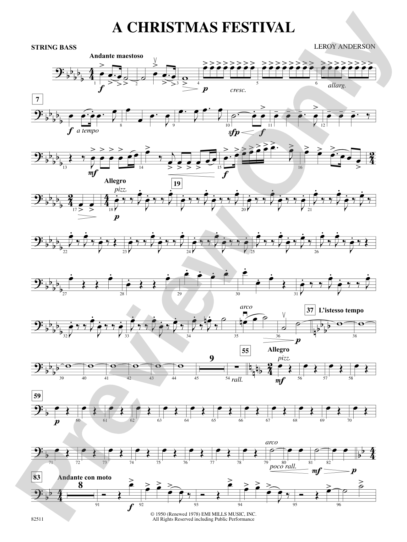 A Christmas Festival: String Bass