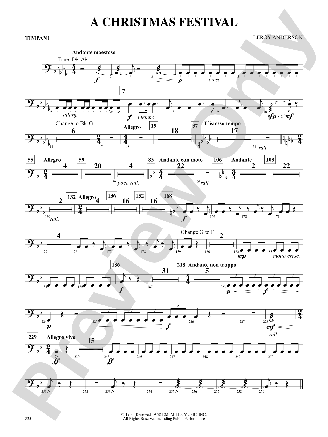 A Christmas Festival: Timpani