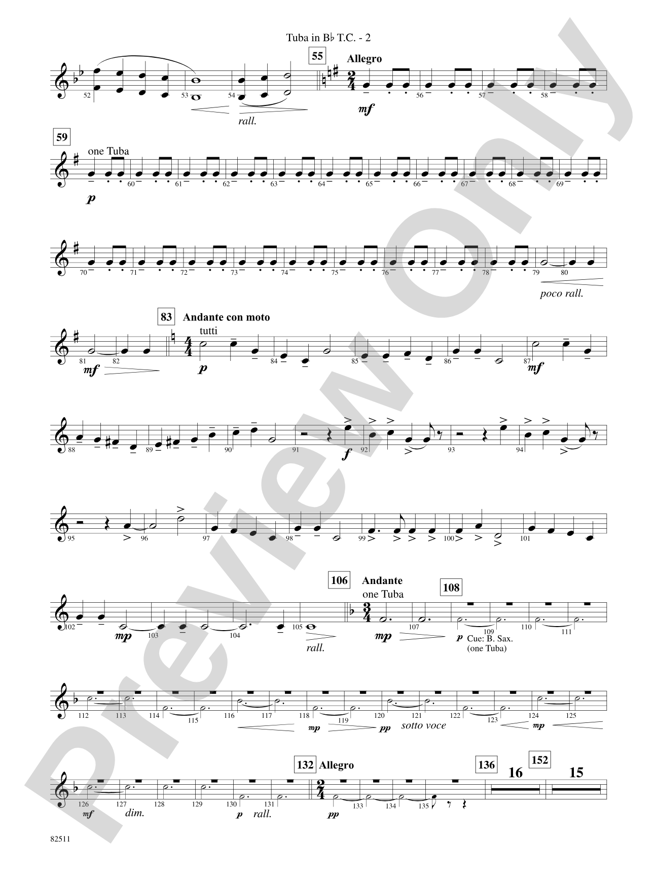 A Christmas Festival: (wp) B-flat Tuba T.C.