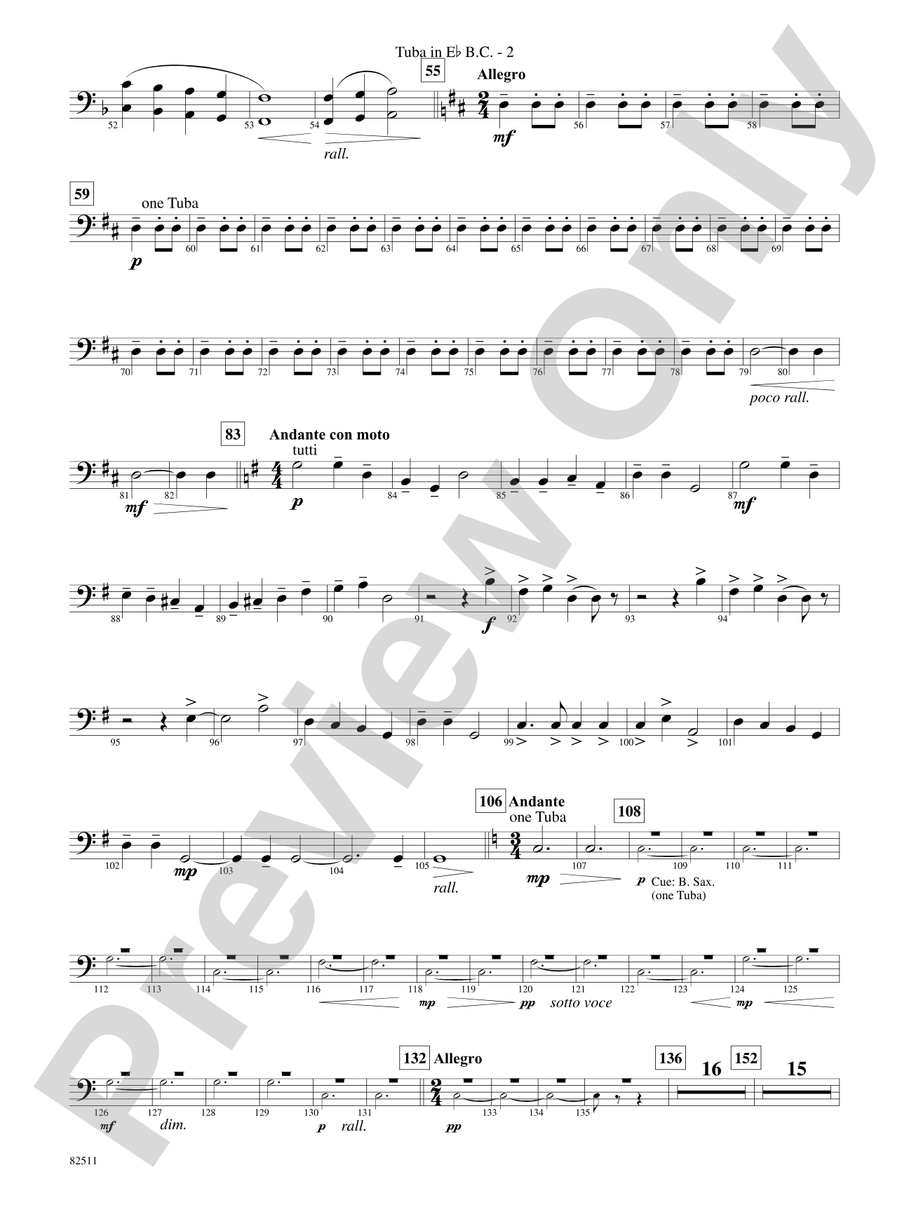 A Christmas Festival: (wp) E-flat Tuba B.C.