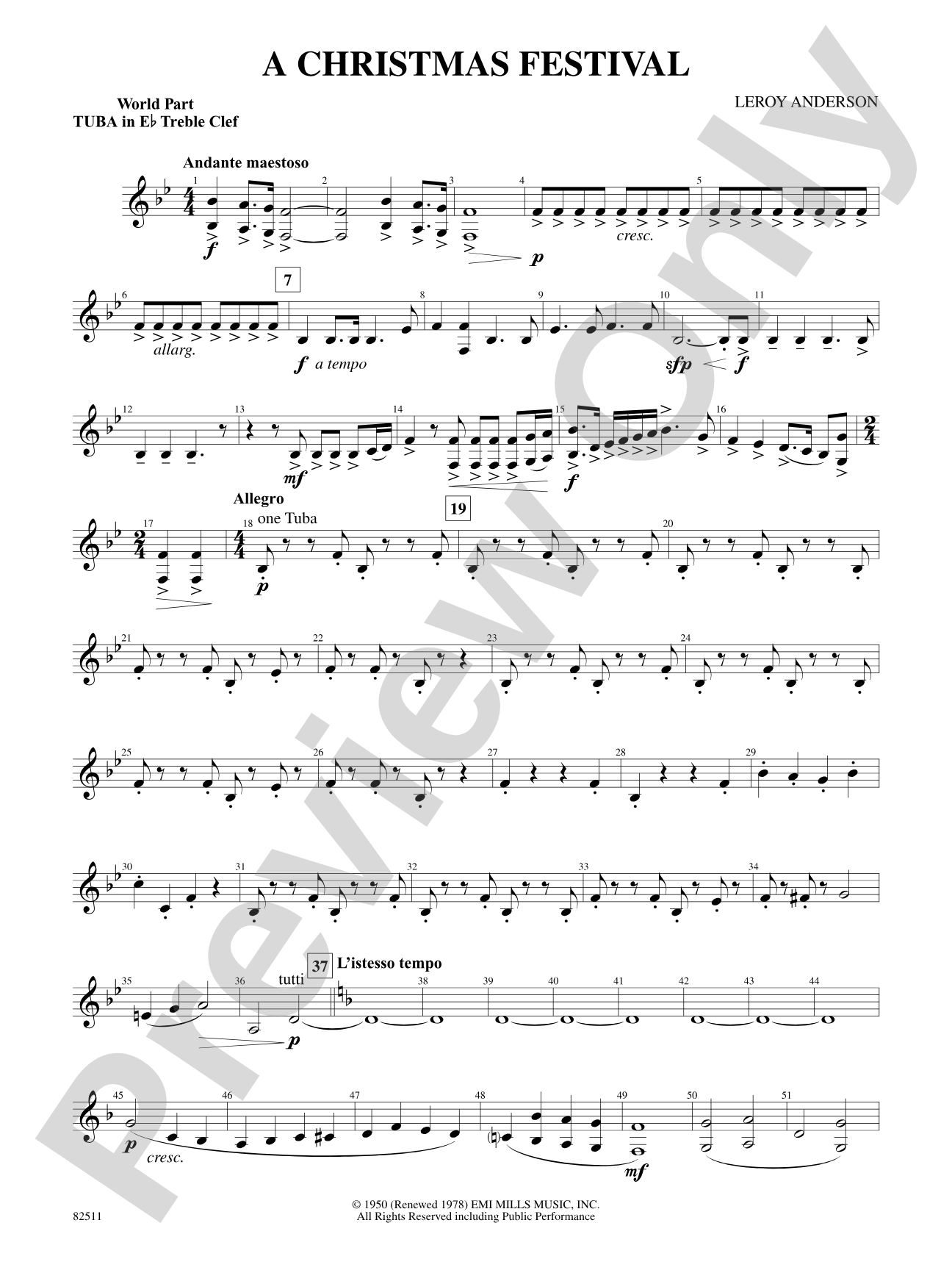A Christmas Festival: (wp) E-flat Tuba T.C.