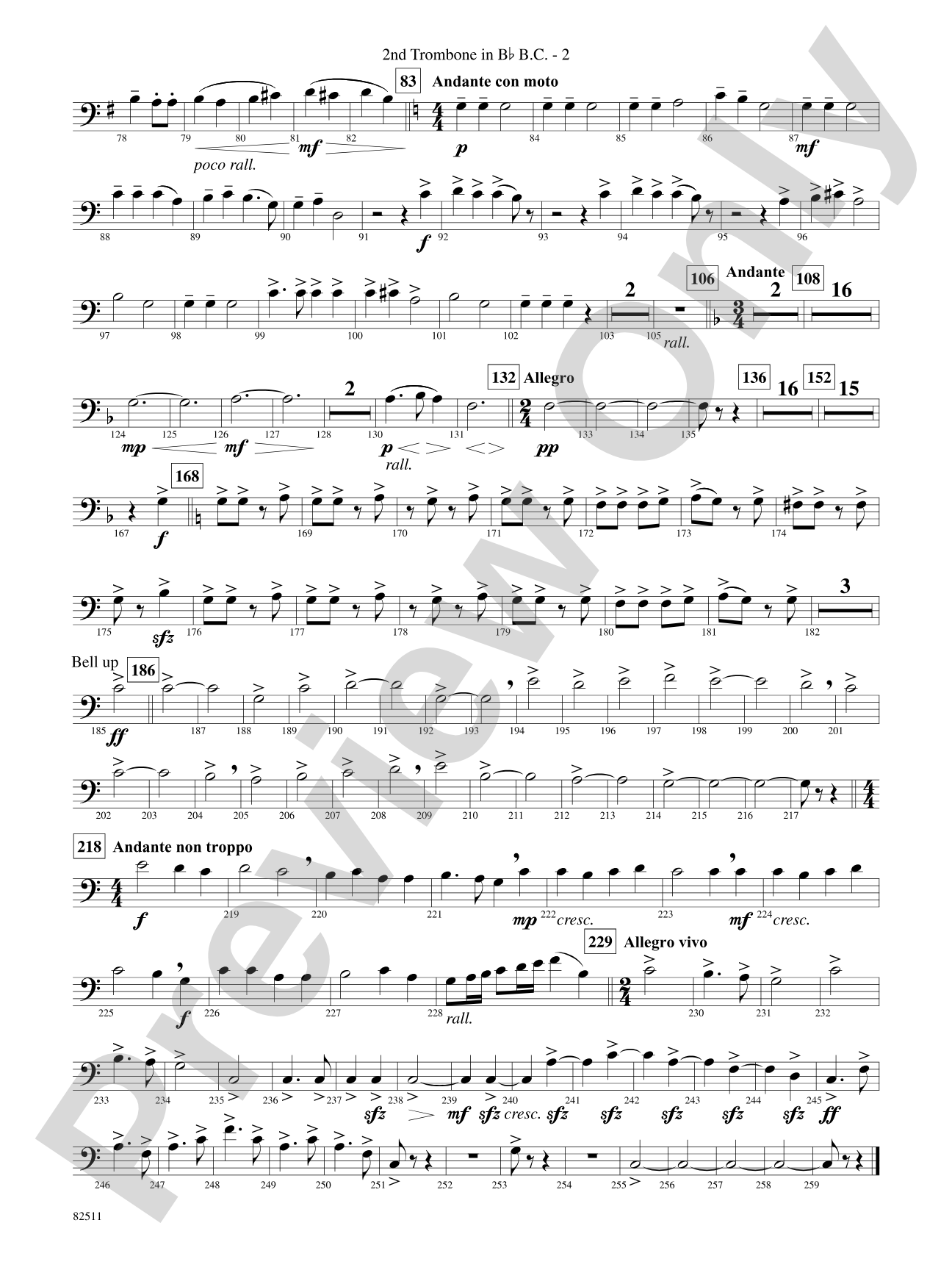 A Christmas Festival: (wp) 2nd B-flat Trombone B.C.