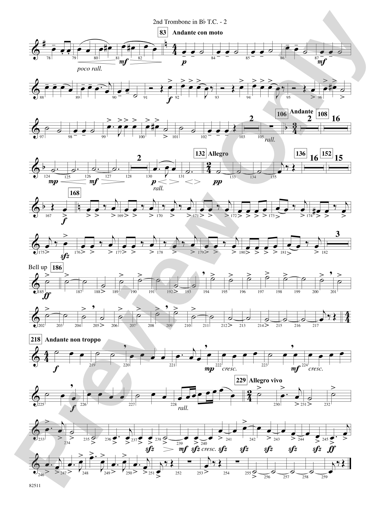 A Christmas Festival: (wp) 2nd B-flat Trombone T.C.