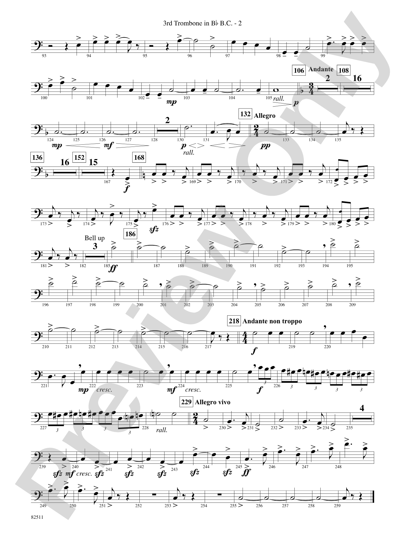 A Christmas Festival: (wp) 3rd B-flat Trombone B.C.