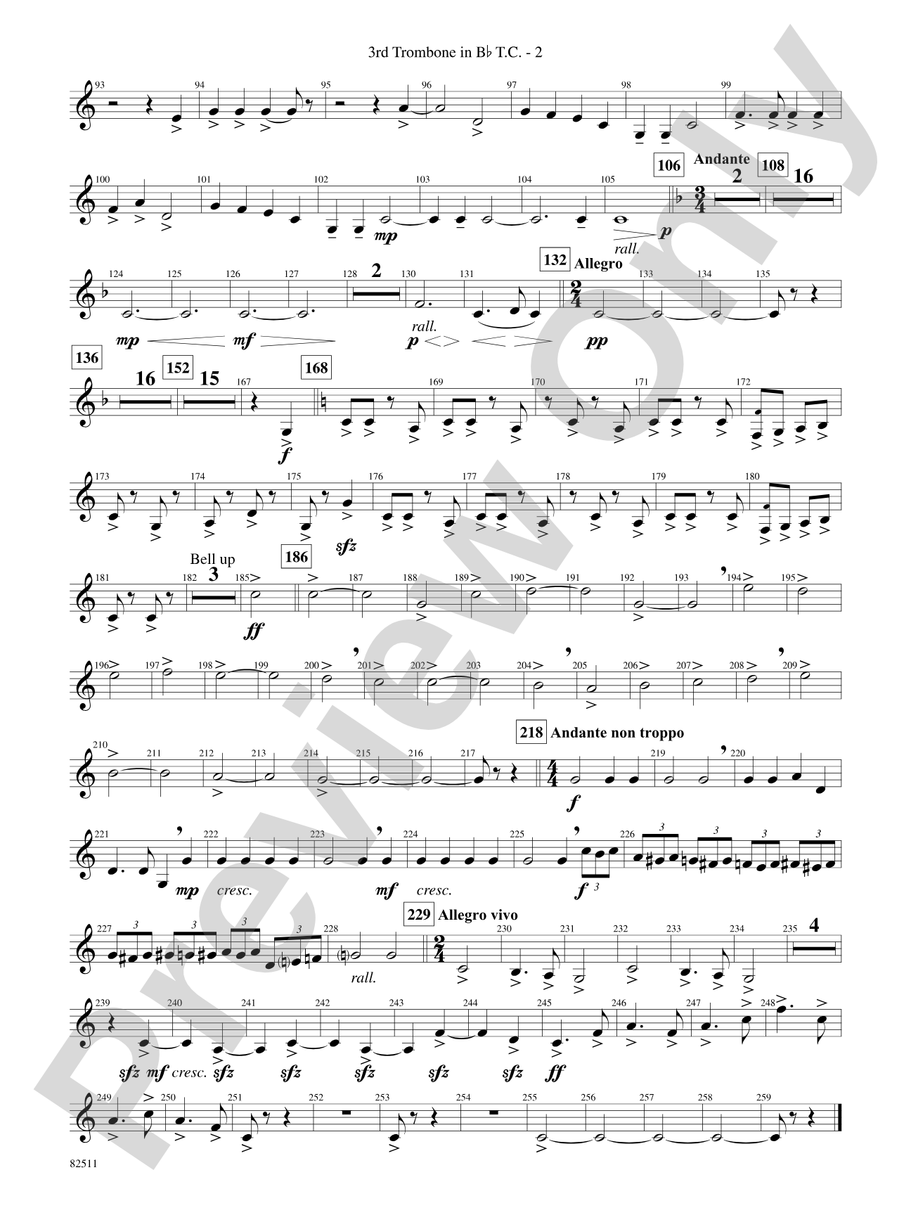 A Christmas Festival: (wp) 3rd B-flat Trombone T.C.