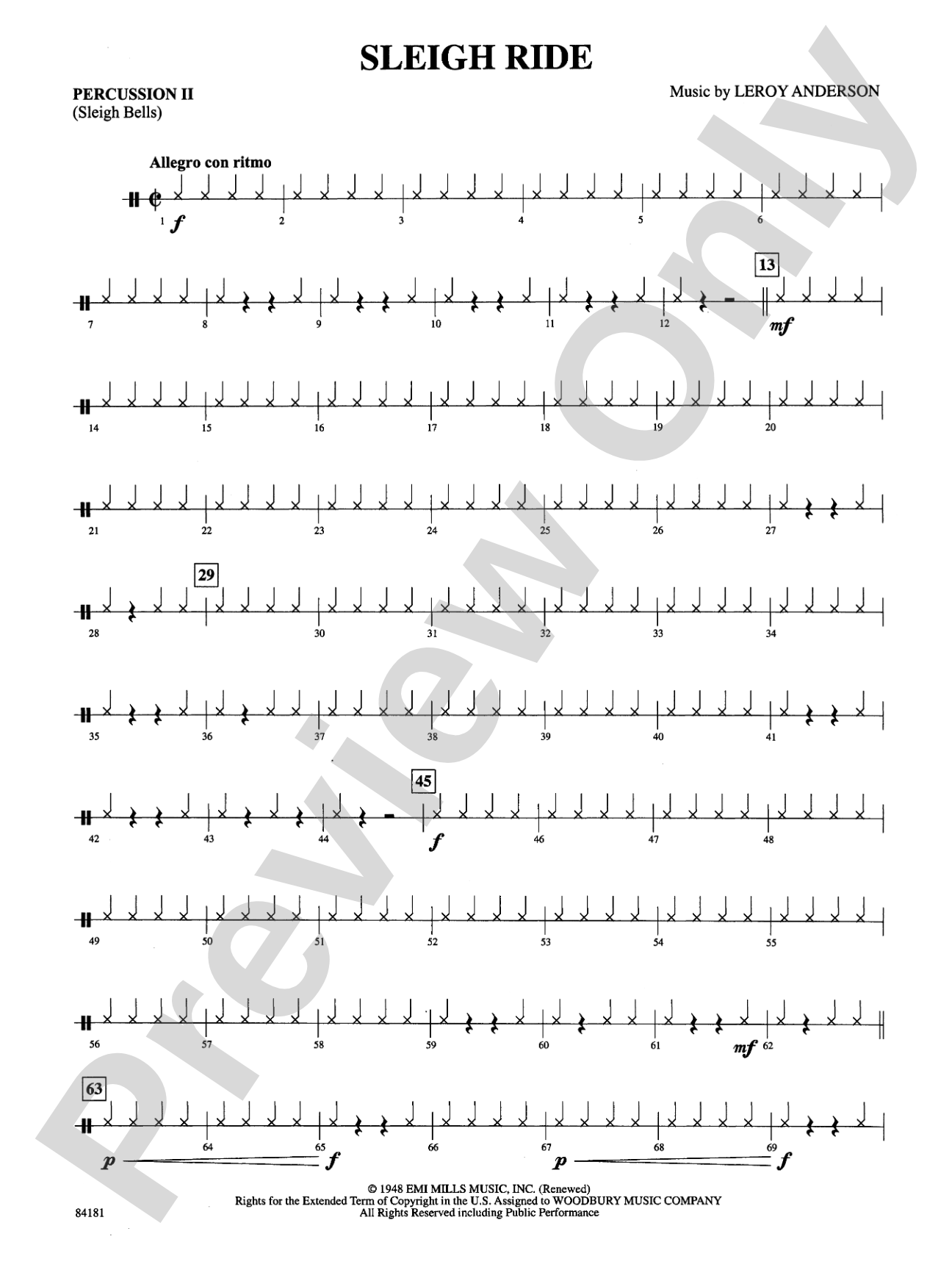 Sleigh Ride: 2nd Percussion