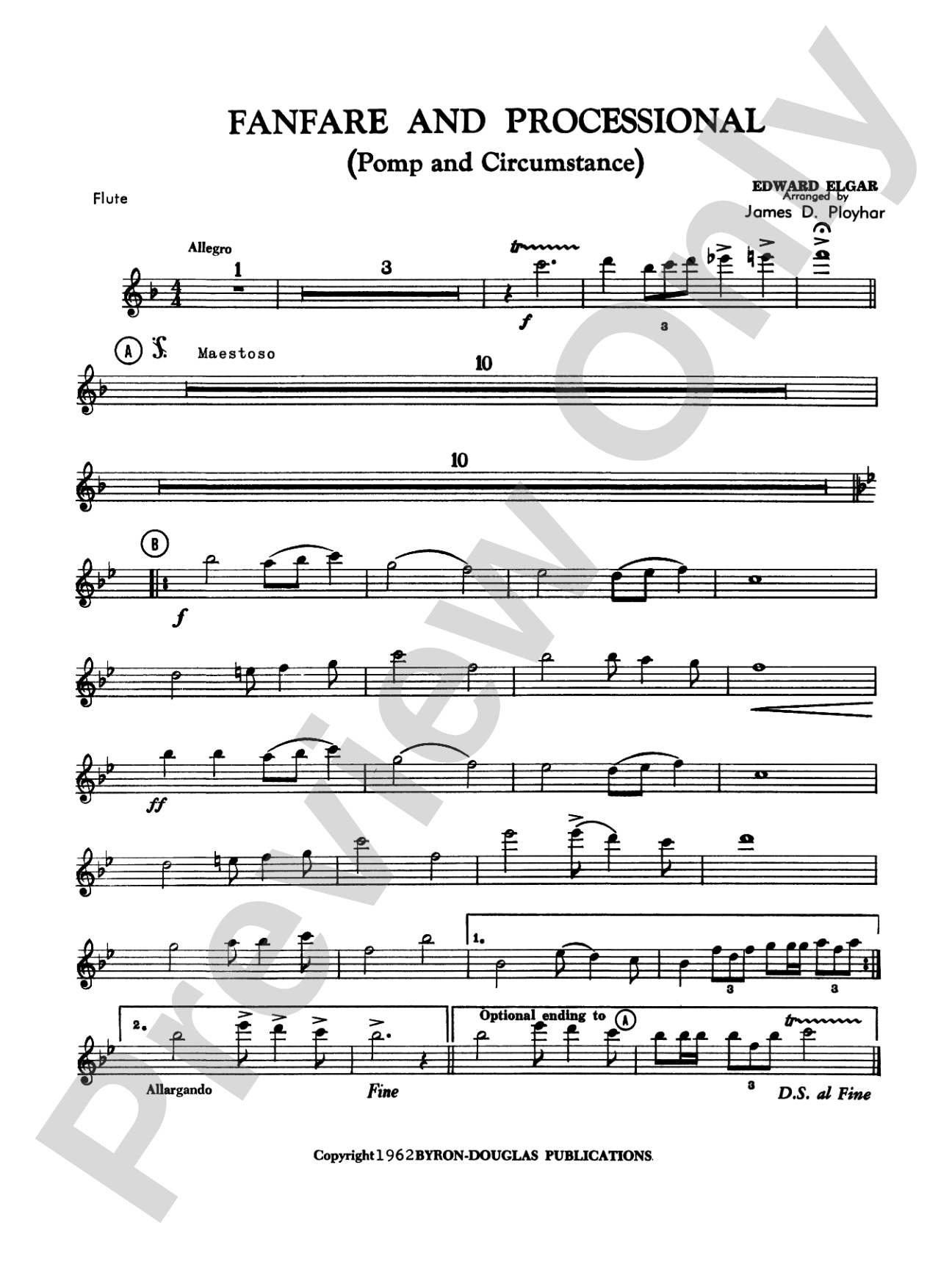 Fanfare, Processional and Recessional: Flute