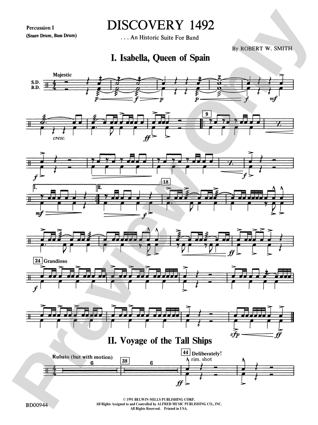 Discovery 1492: 1st Percussion