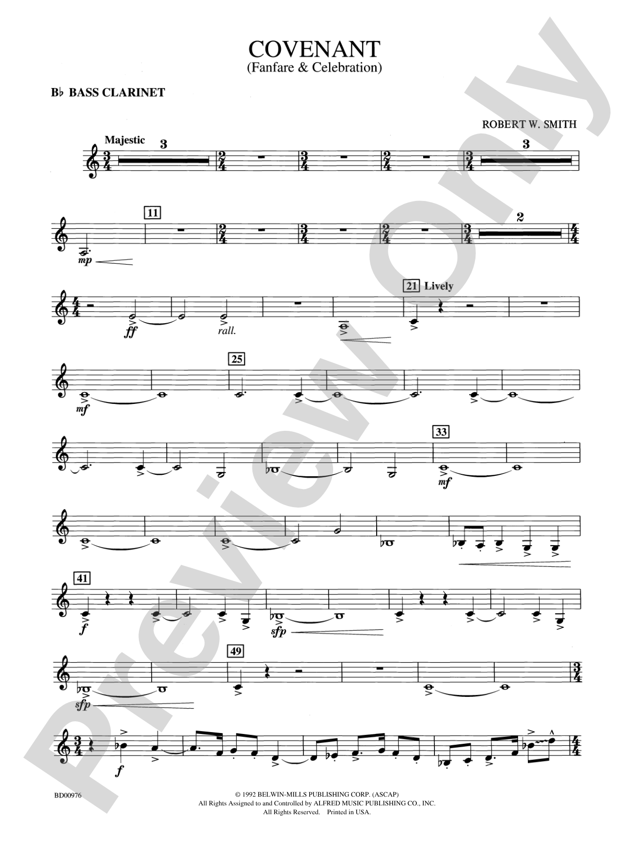 Covenant: B-flat Bass Clarinet