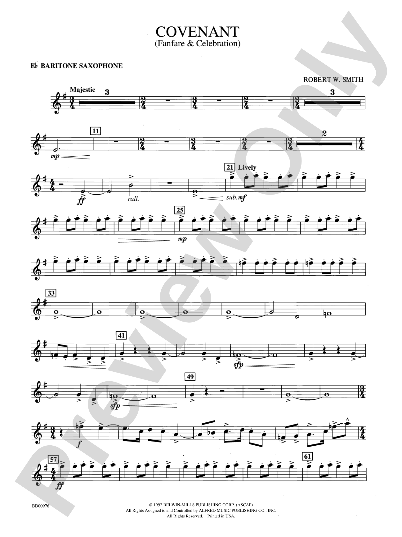 Covenant: E-flat Baritone Saxophone