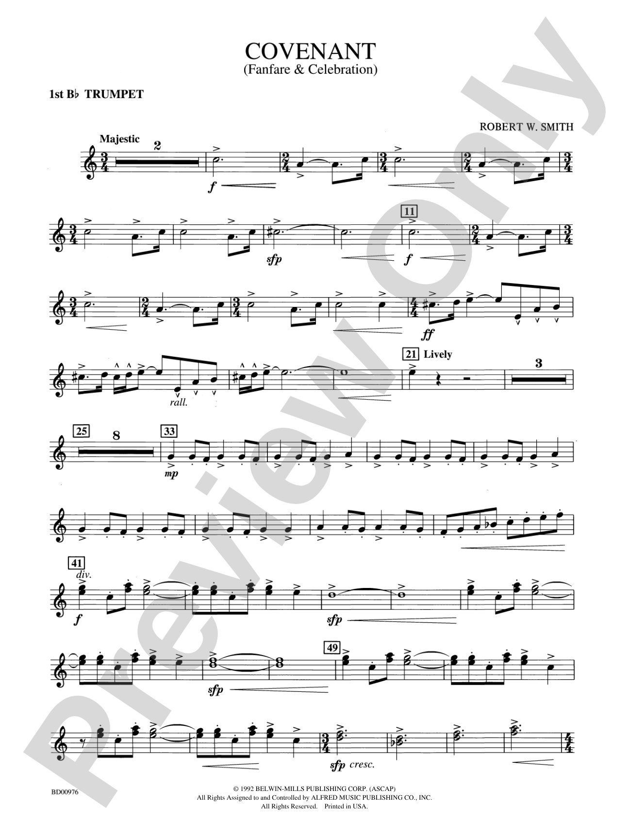 Covenant: 1st B-flat Trumpet