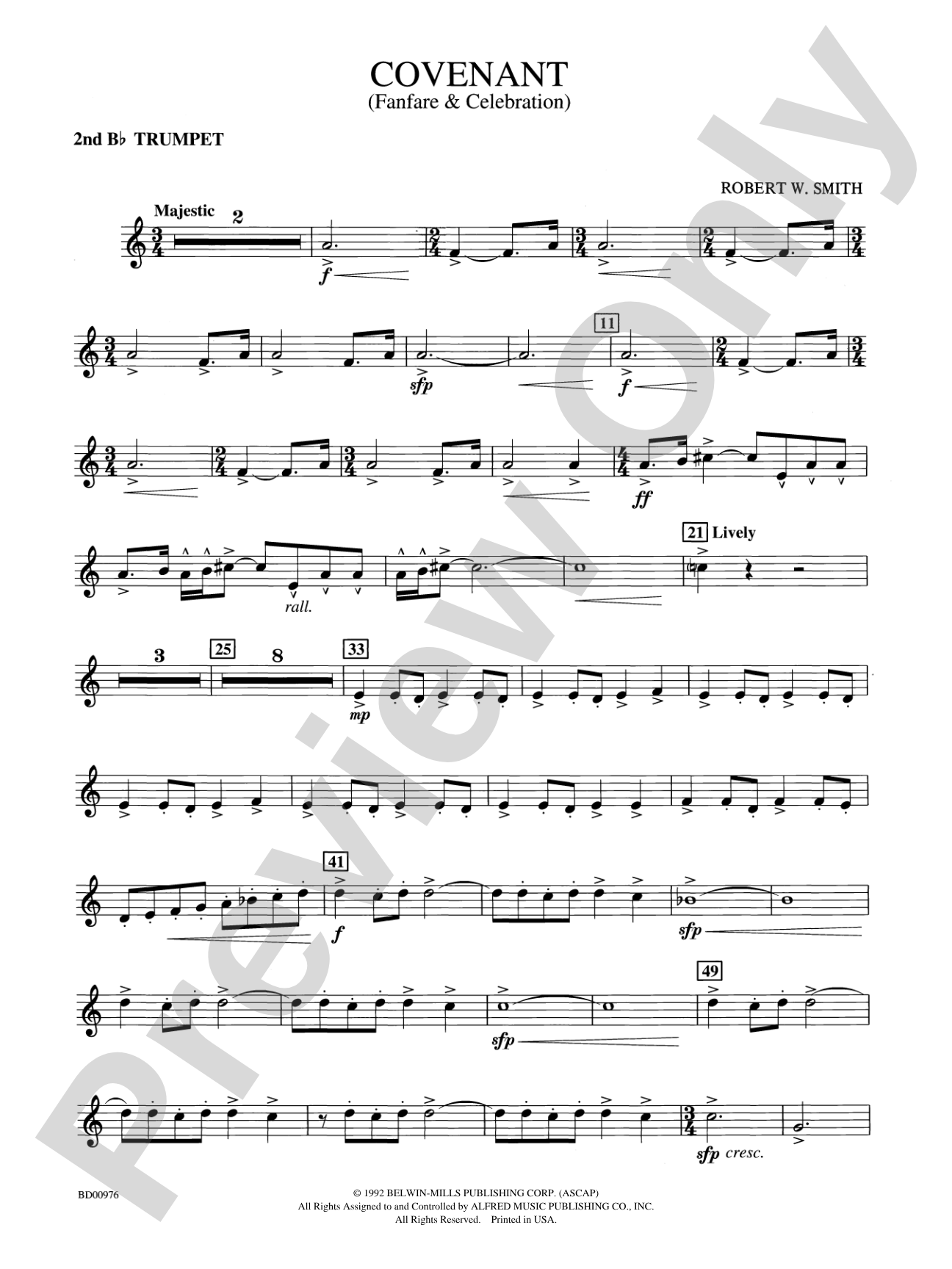 Covenant: 2nd B-flat Trumpet
