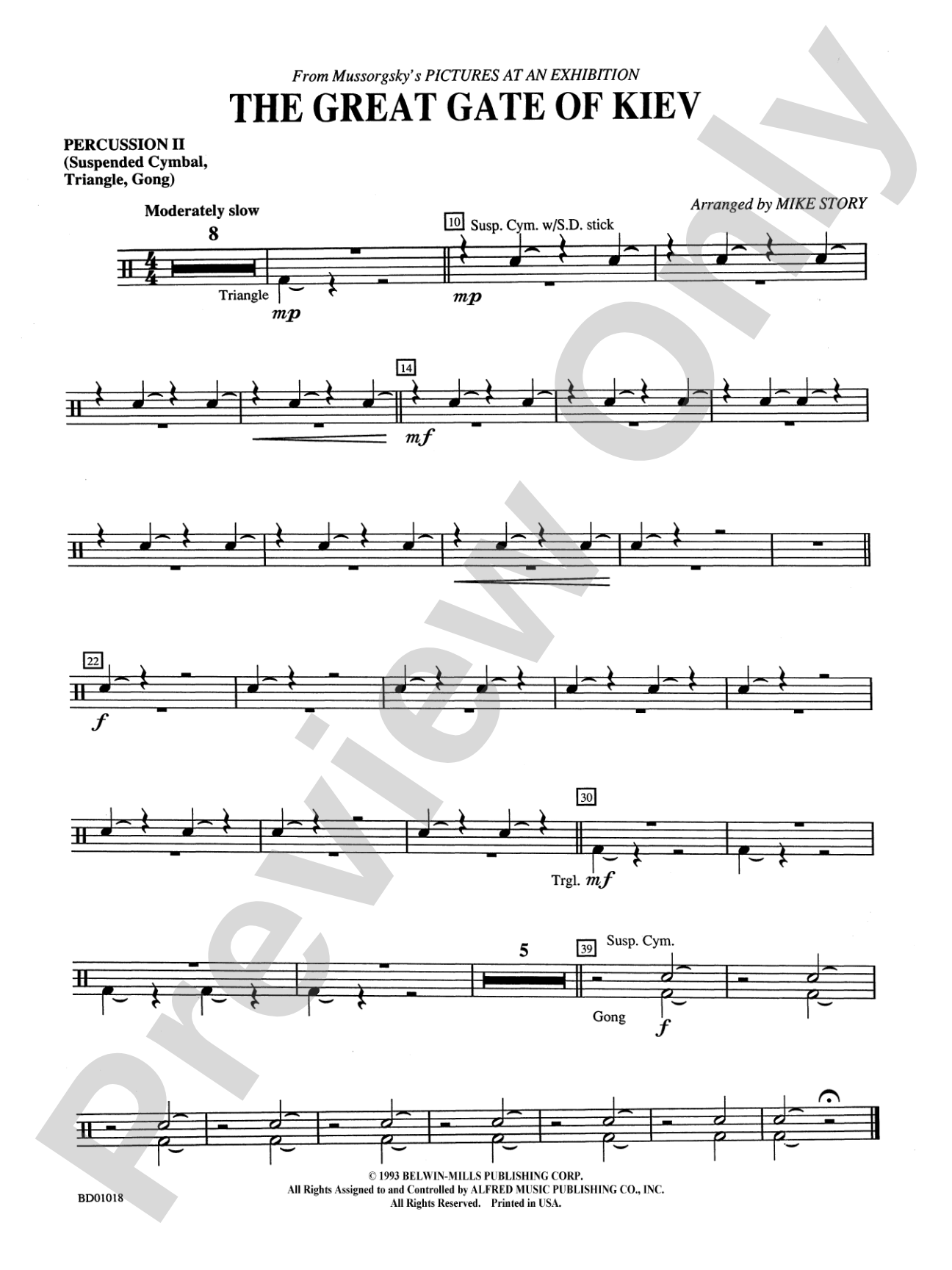The Great Gate of Kiev (from Pictures at an Exhibition): 2nd Percussion
