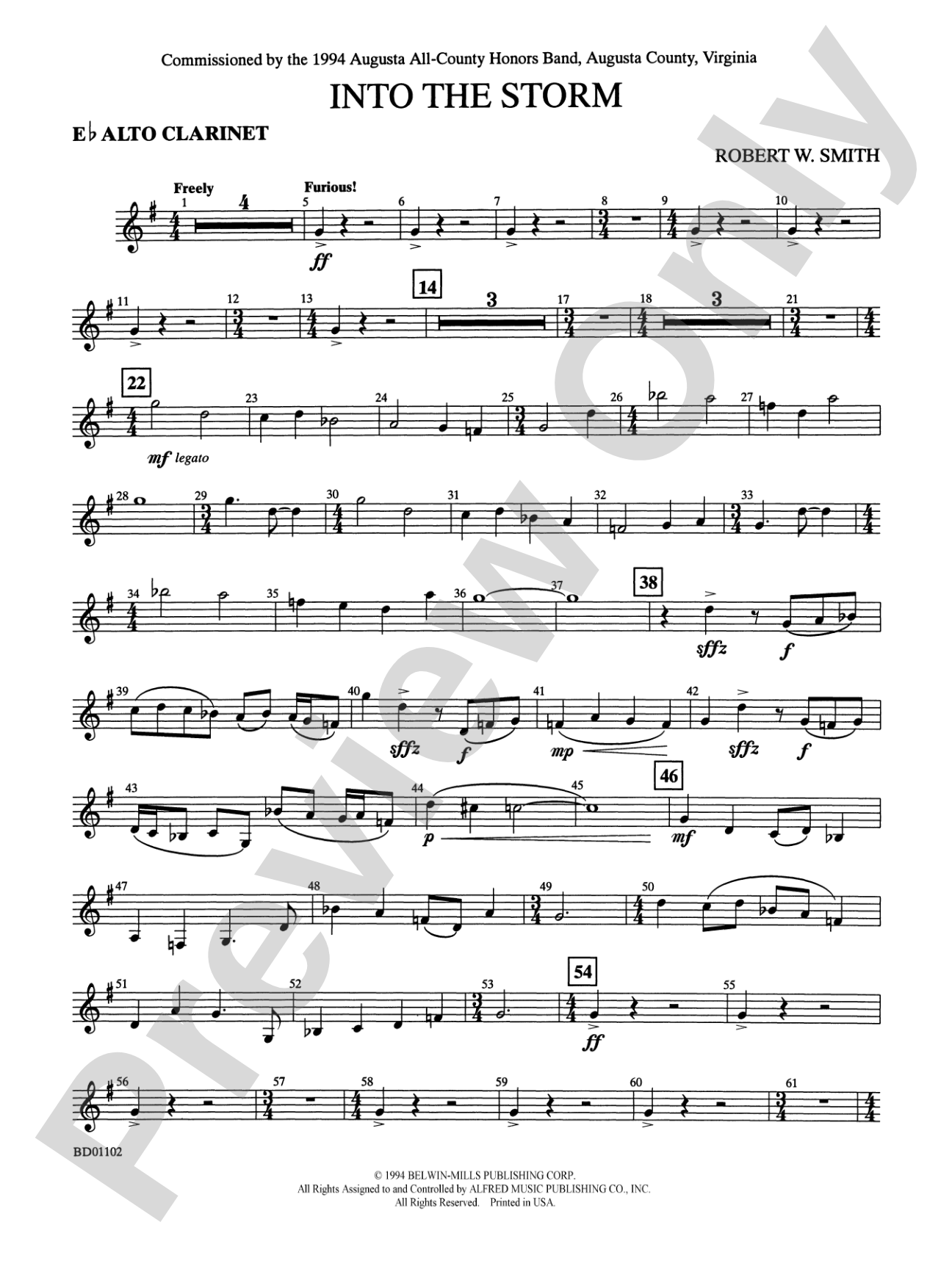 Into the Storm: E-flat Alto Clarinet