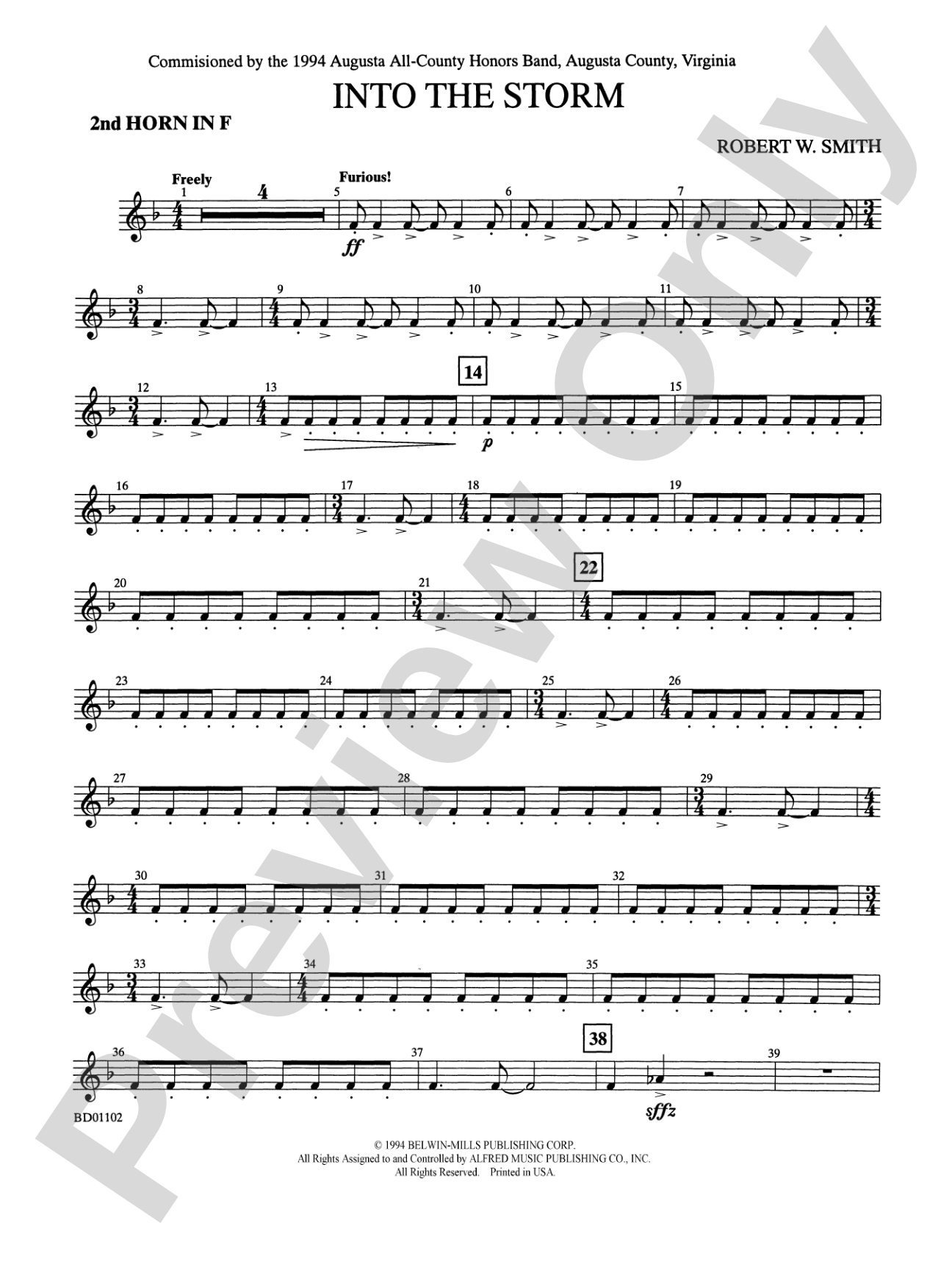 Into the Storm: 2nd F Horn