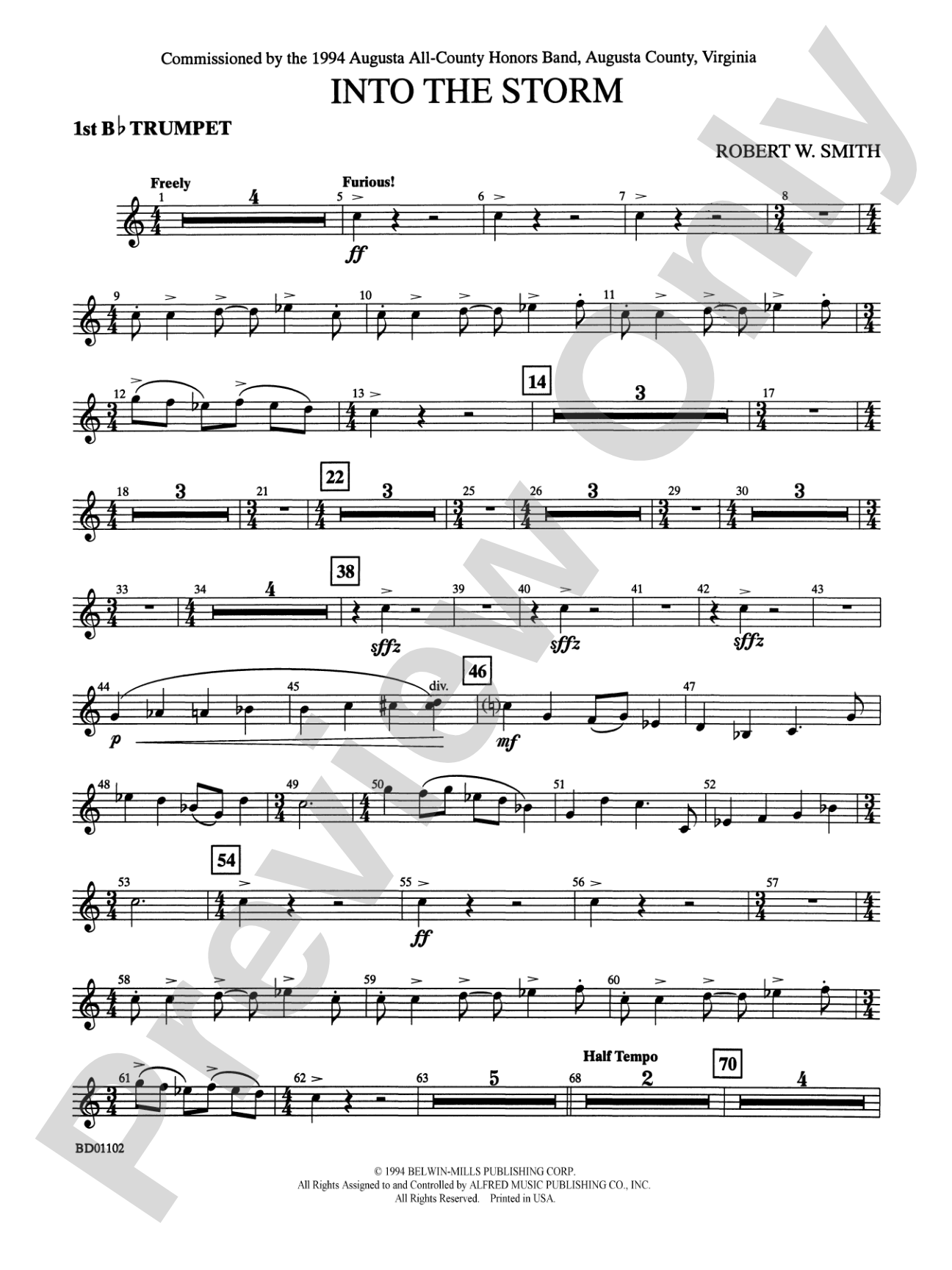 Into the Storm: 1st B-flat Trumpet