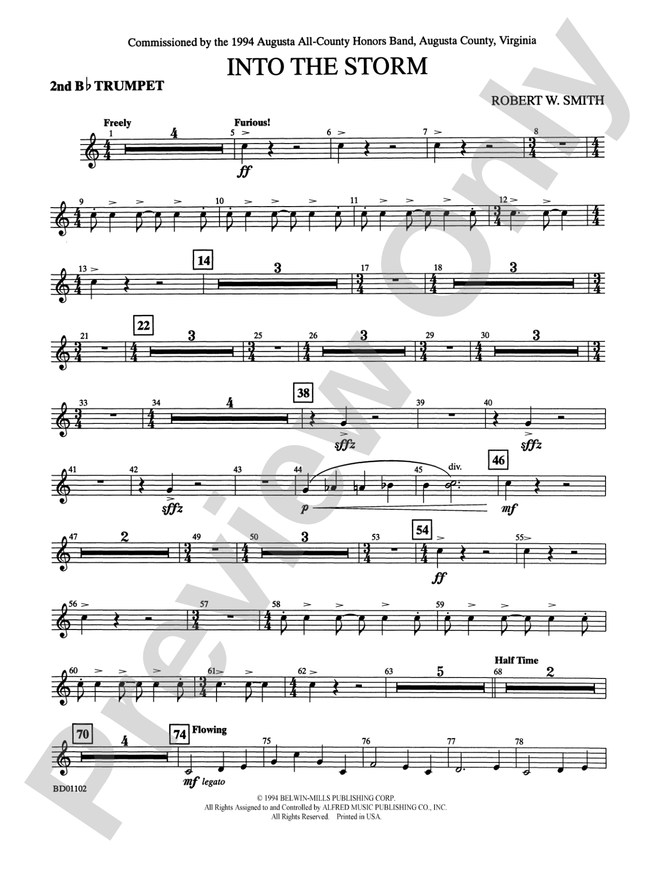 Into the Storm: 2nd B-flat Trumpet