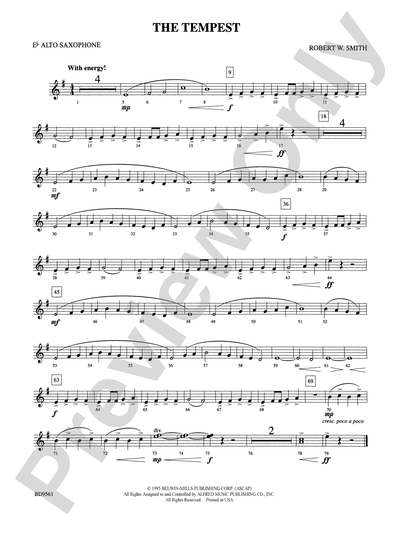 The Tempest: E-flat Alto Saxophone