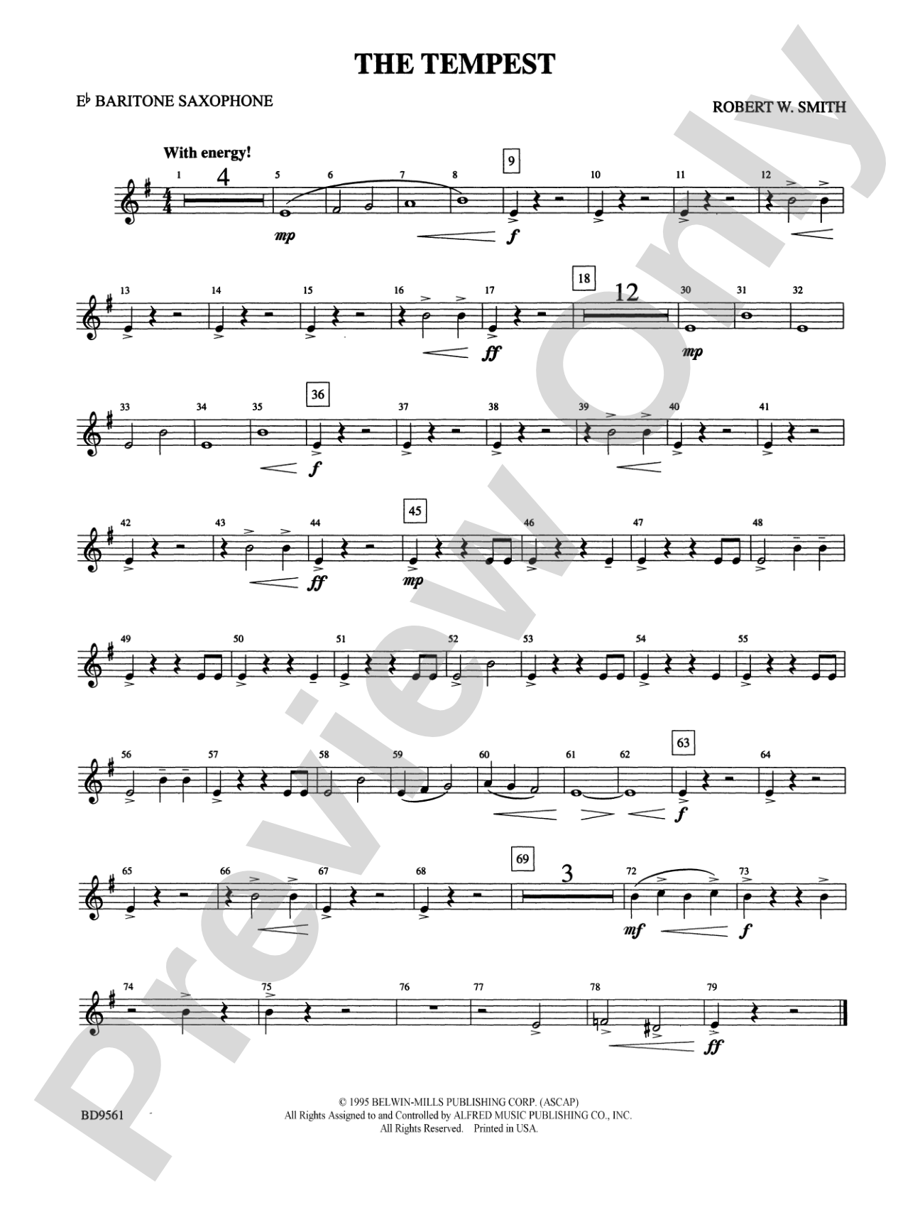 The Tempest: E-flat Baritone Saxophone