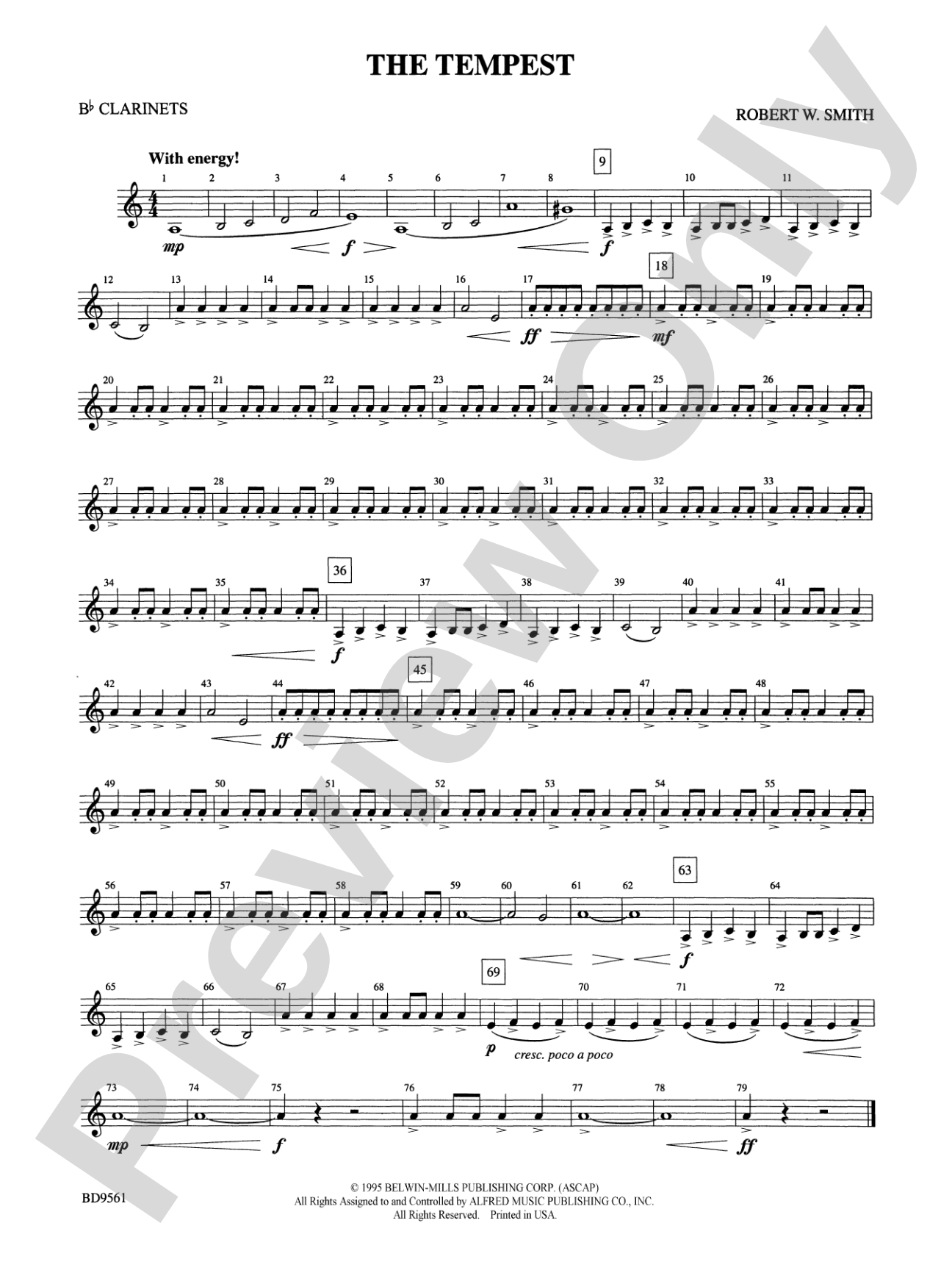 The Tempest: 1st B-flat Clarinet