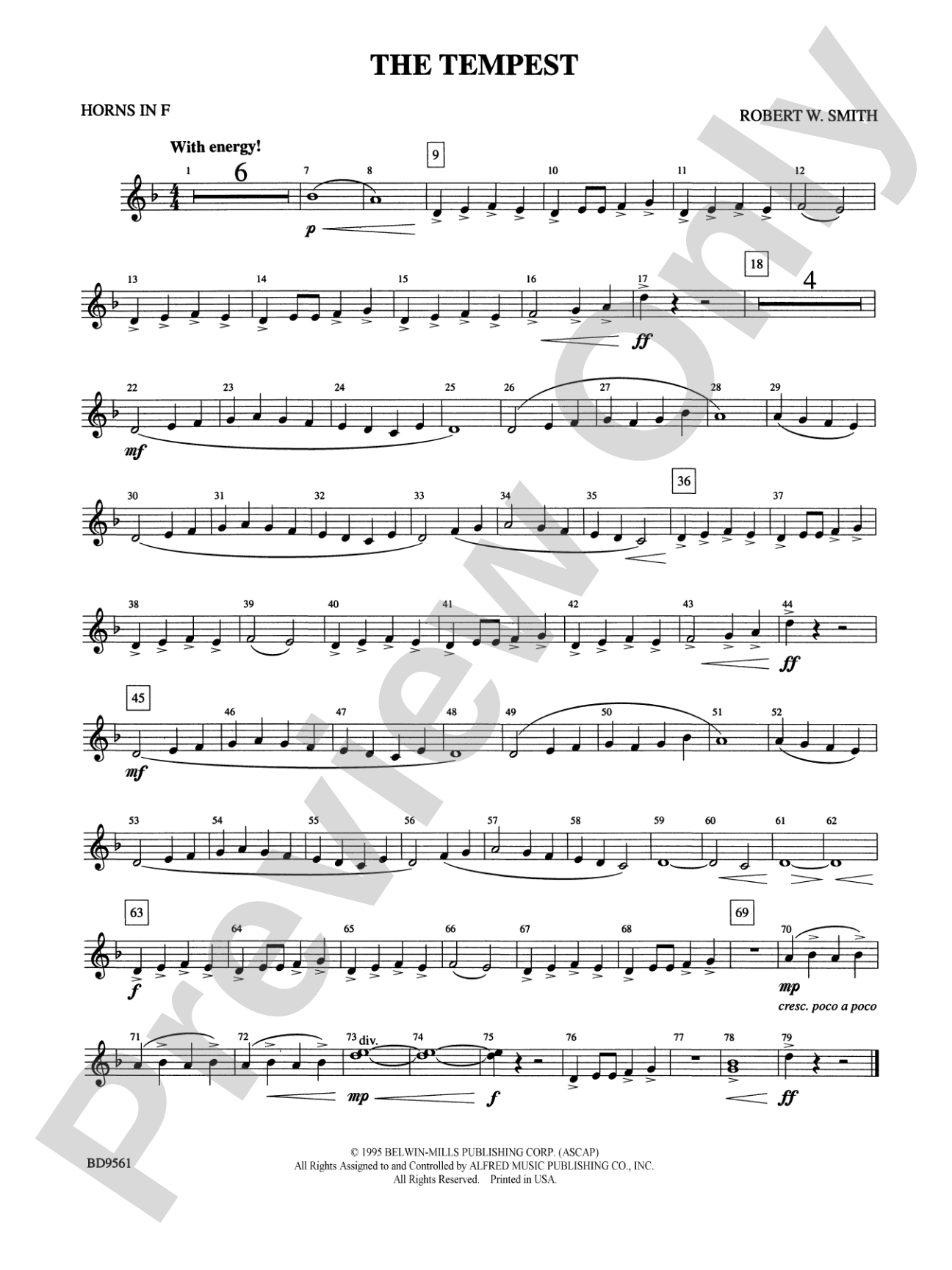 The Tempest: 1st F Horn