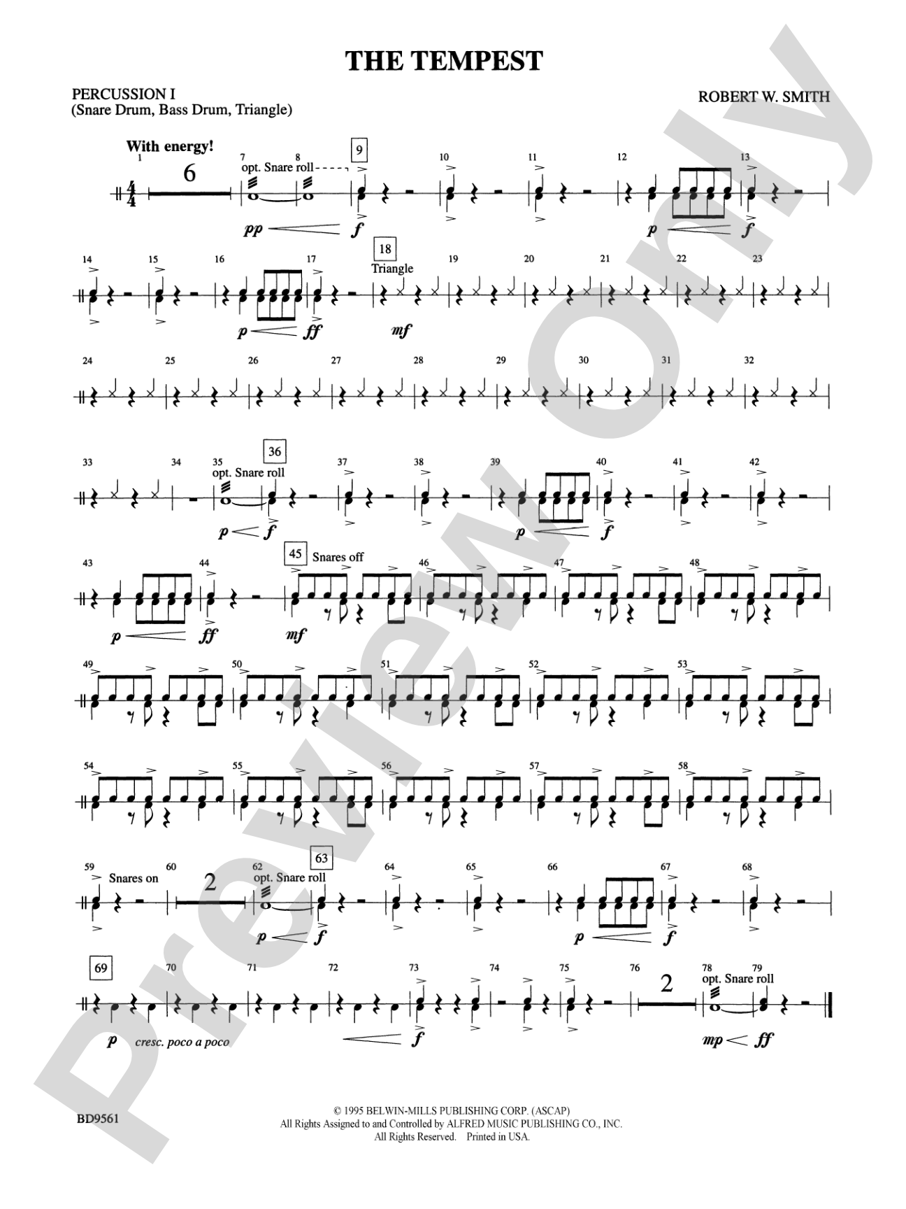 The Tempest: 1st Percussion