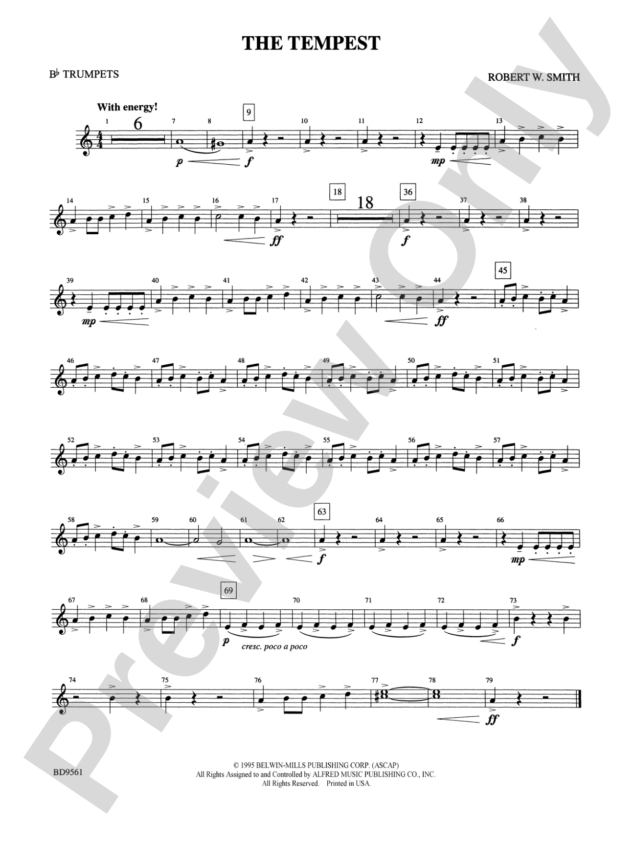 The Tempest: 1st B-flat Trumpet