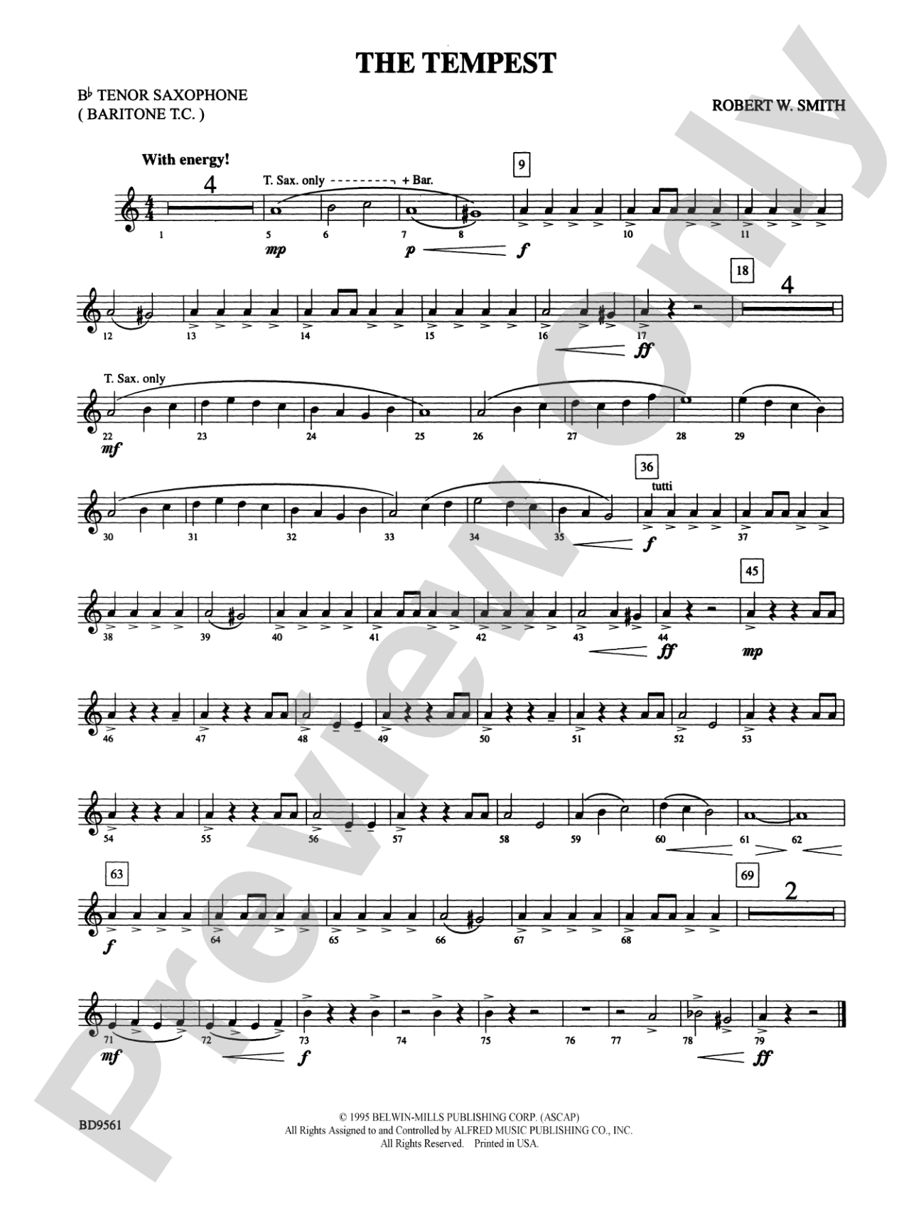 The Tempest: B-flat Tenor Saxophone