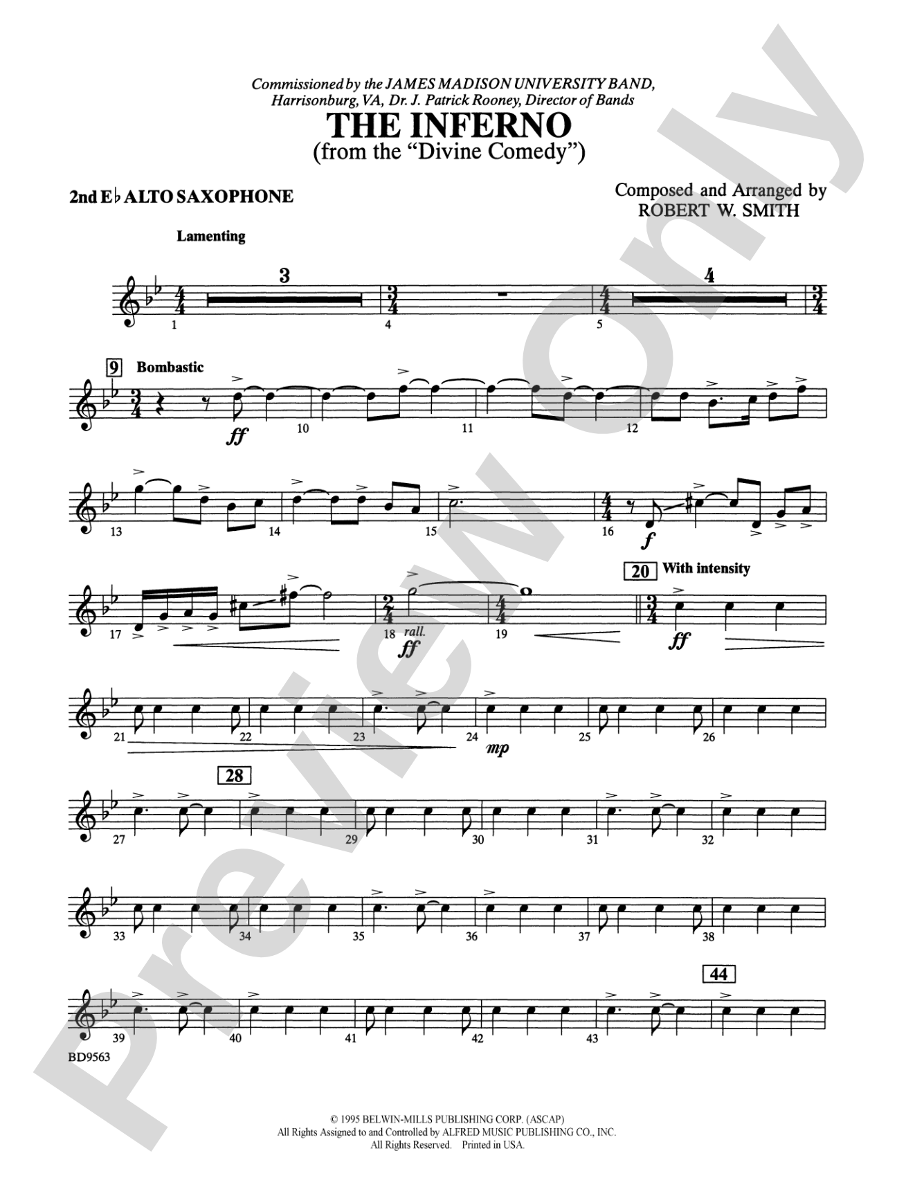 The Inferno: 2nd E-flat Alto Saxophone