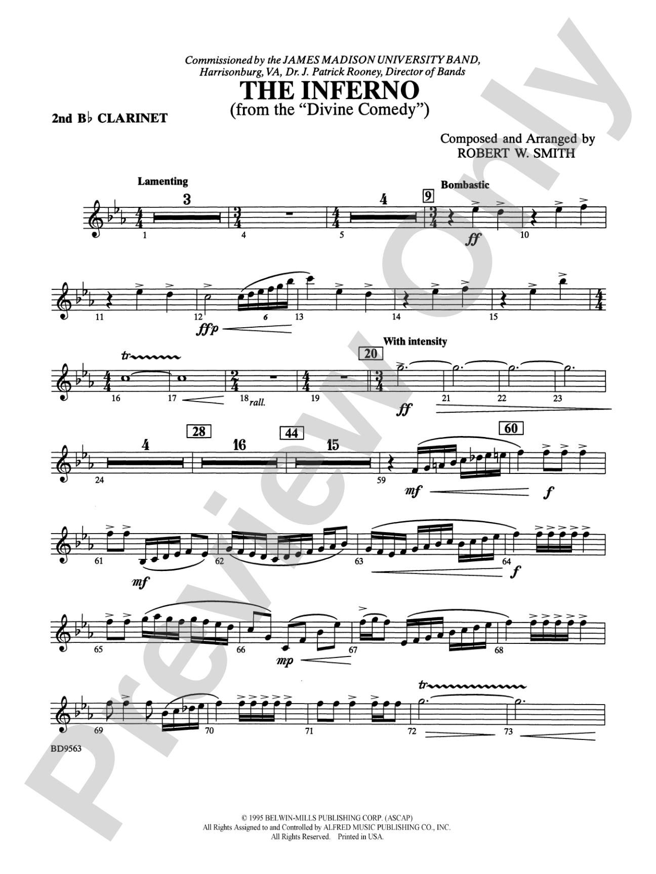 The Inferno: 2nd B-flat Clarinet