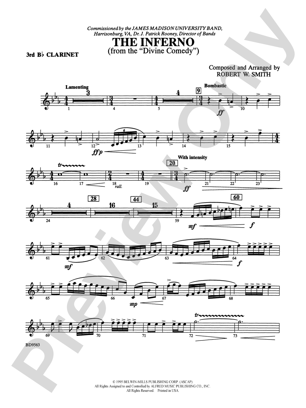 The Inferno: 3rd B-flat Clarinet