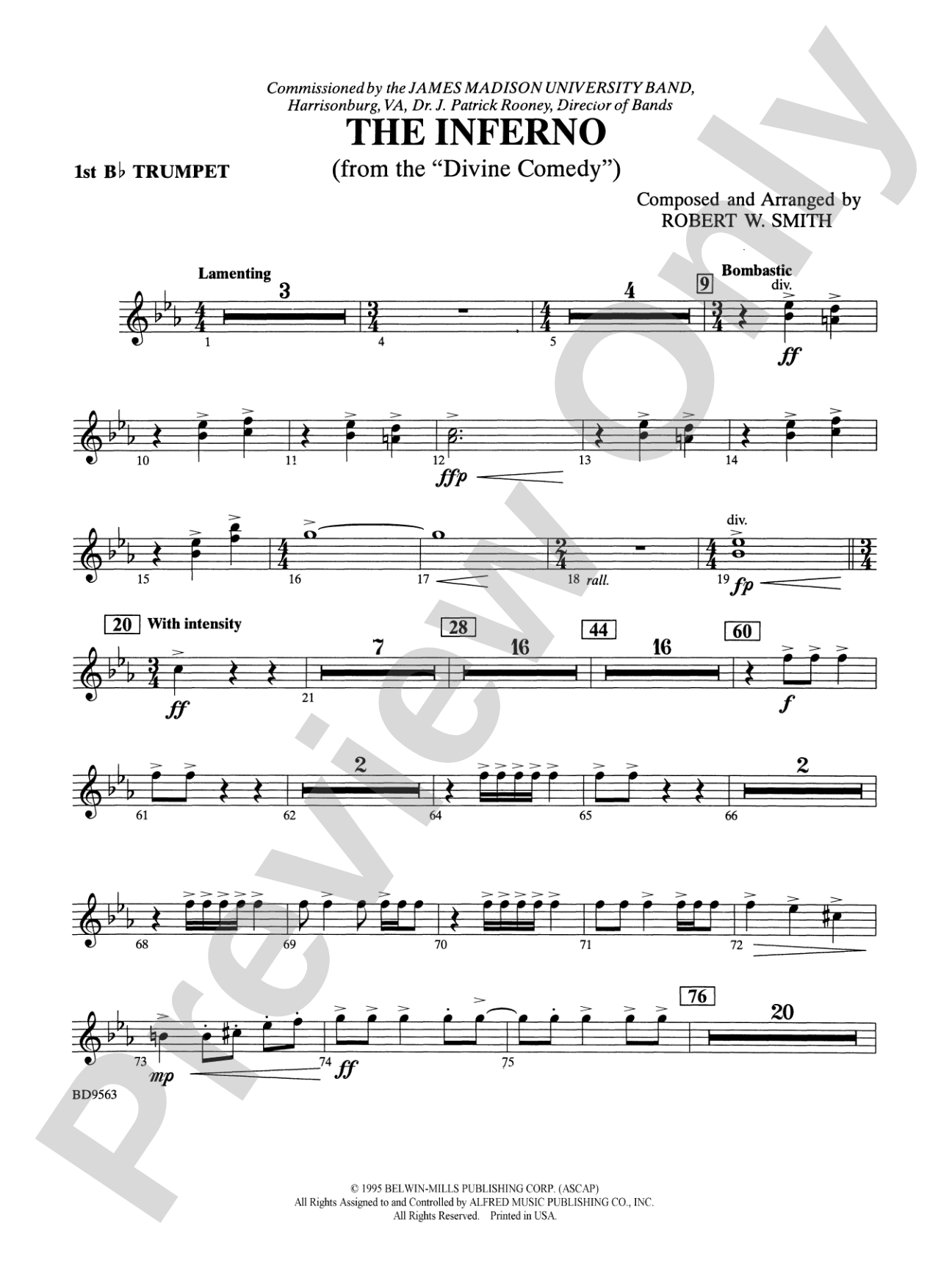 The Inferno: 1st B-flat Trumpet