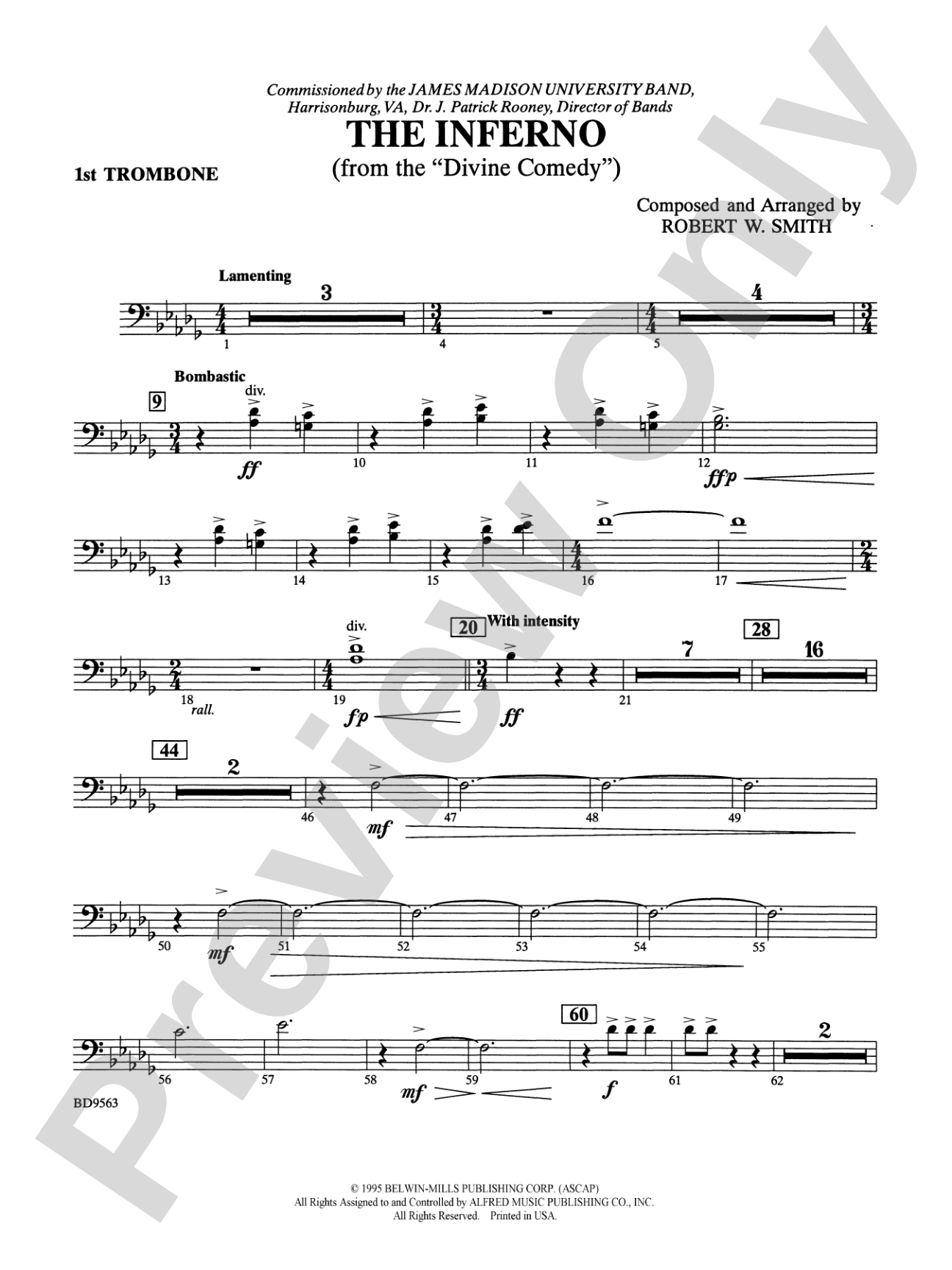 The Inferno: 1st Trombone