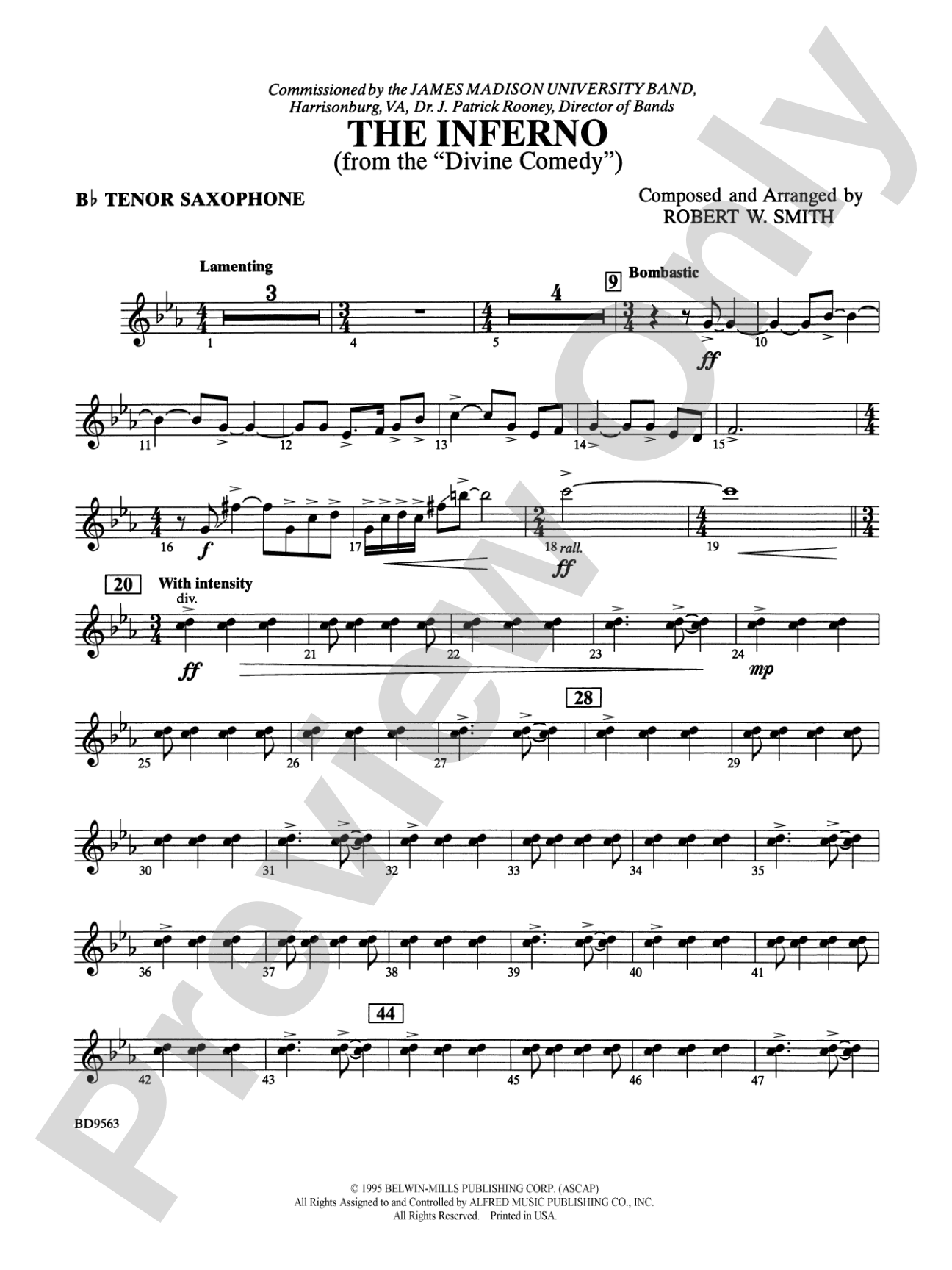 The Inferno: B-flat Tenor Saxophone