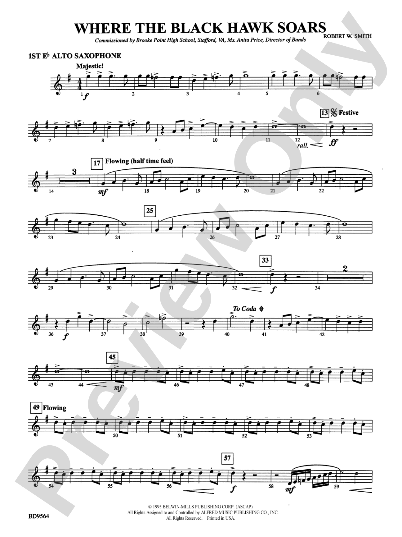 Where the Black Hawk Soars: E-flat Alto Saxophone