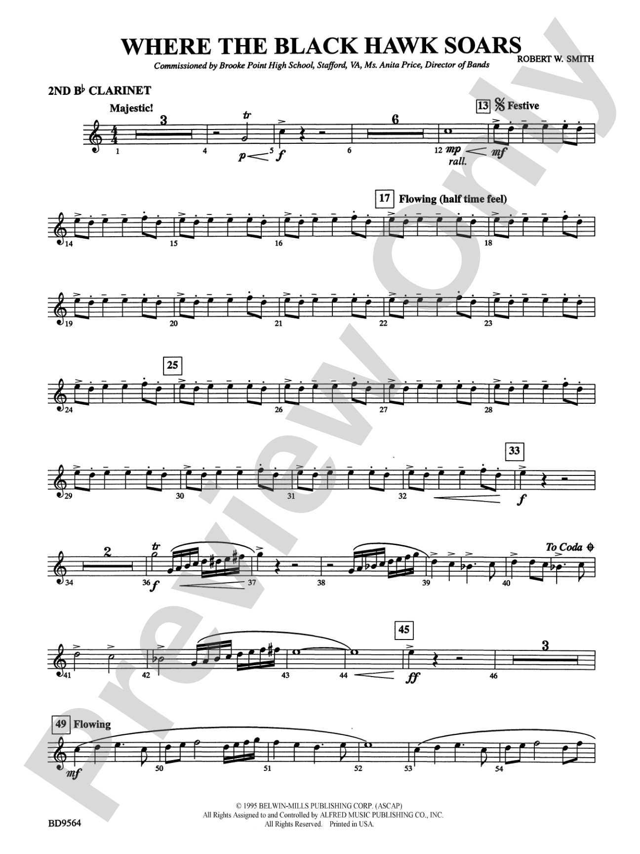 Where the Black Hawk Soars: 2nd B-flat Clarinet