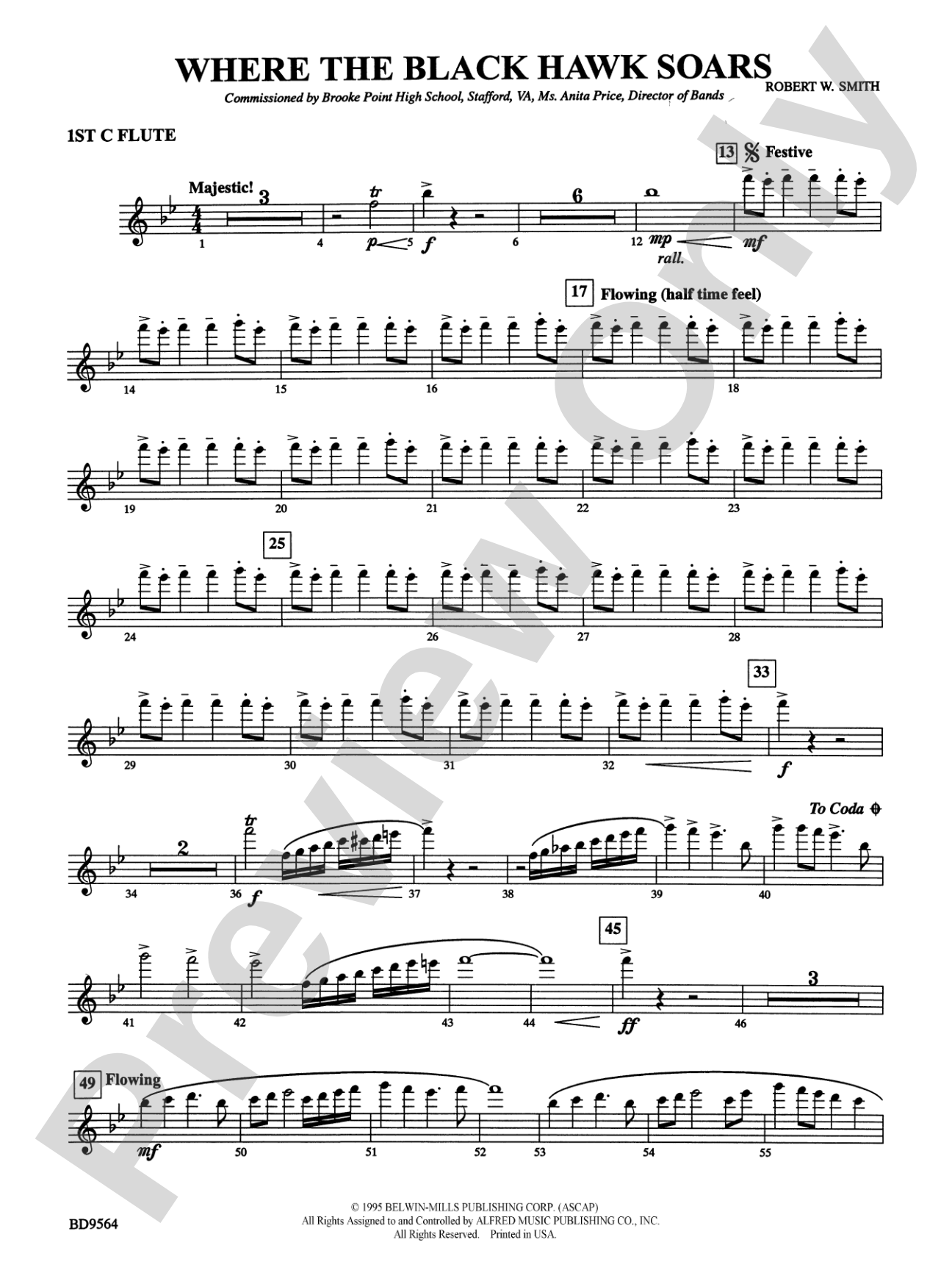 Where the Black Hawk Soars: Flute