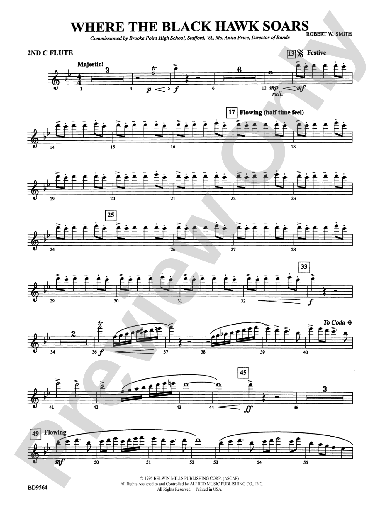Where the Black Hawk Soars: 2nd Flute
