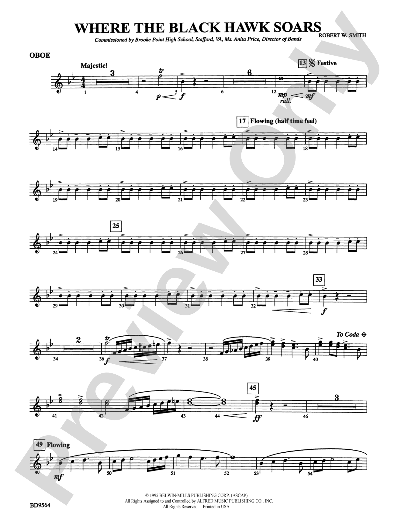 Where the Black Hawk Soars: Oboe