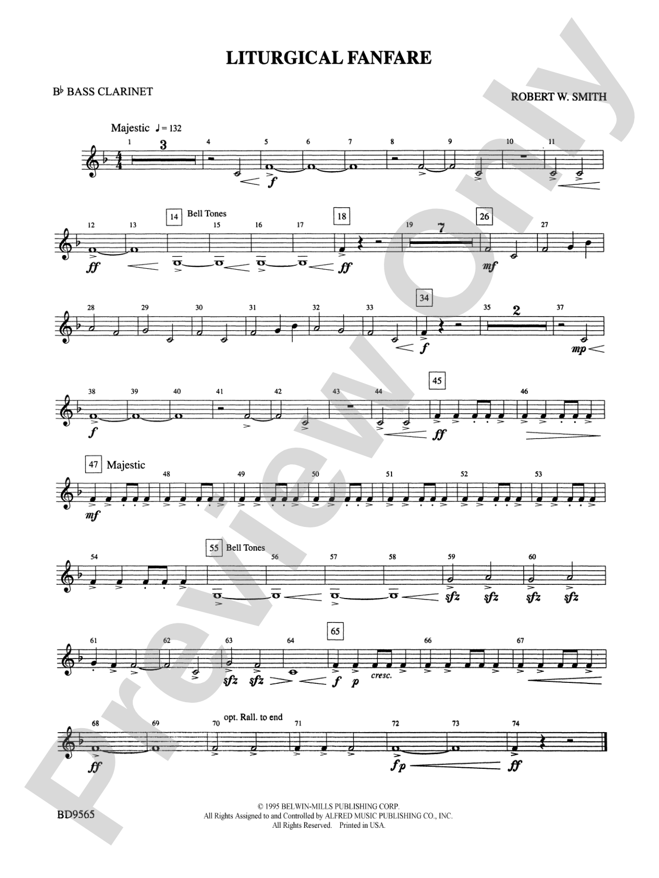 Liturgical Fanfare: B-flat Bass Clarinet