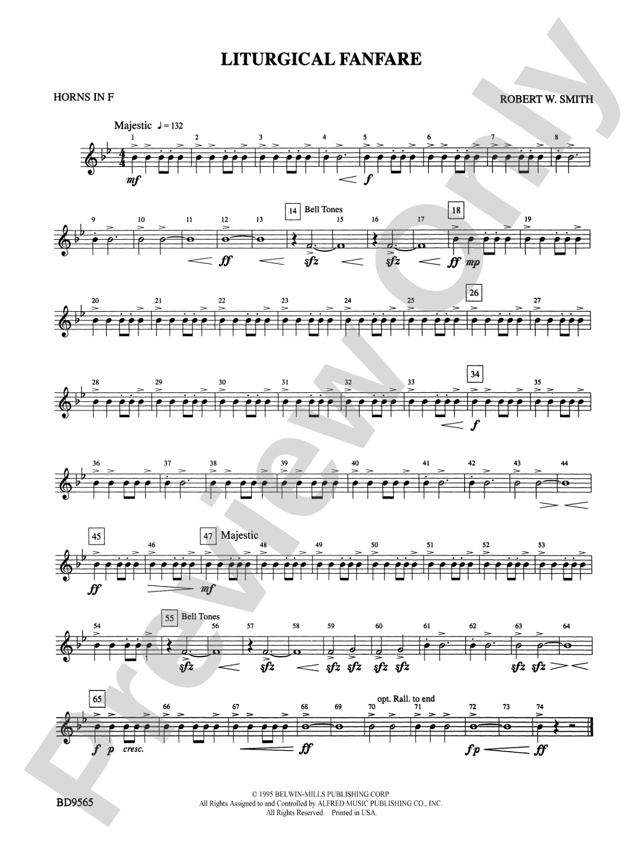 Liturgical Fanfare: 1st F Horn